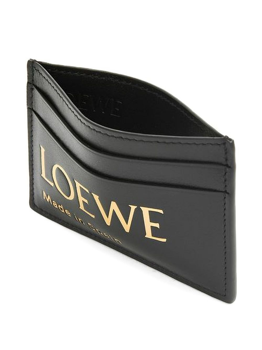 logo-embossed leather card holder - 3