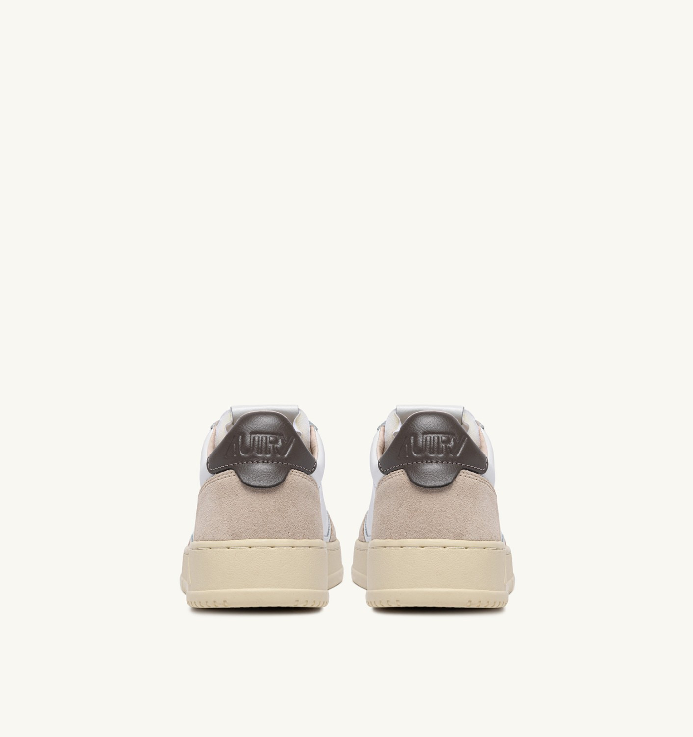 MEDALIST LOW SNEAKERS IN WHITE AND MOREL SUEDE AND LEATHER - 3