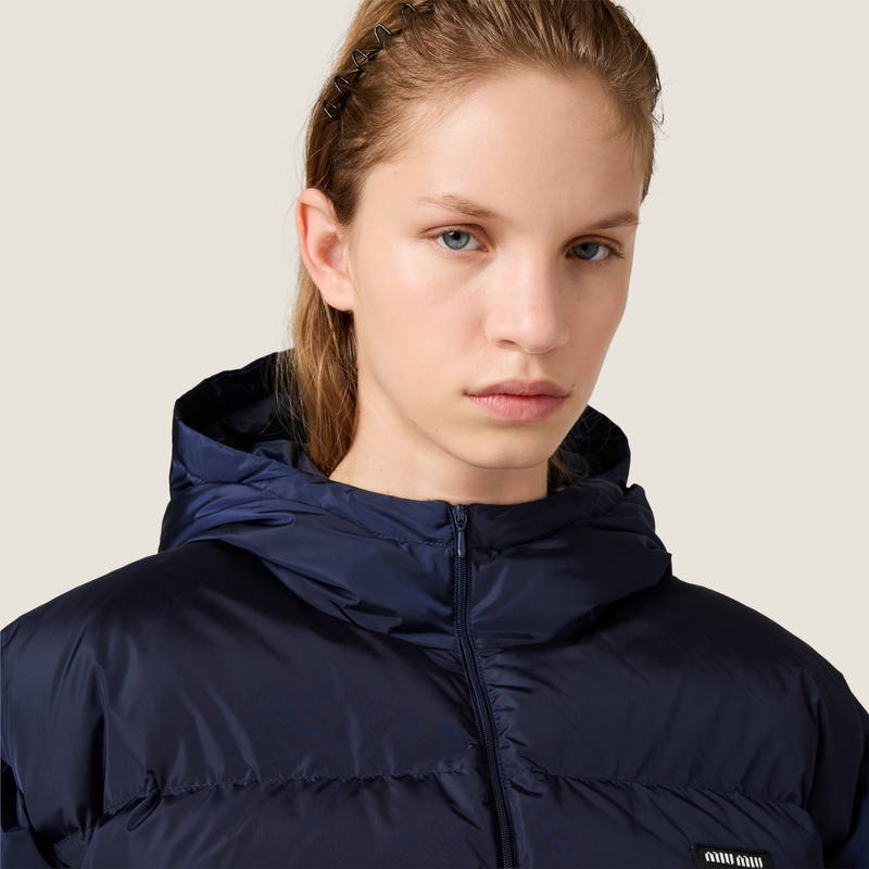Cropped technical fabric down jacket 6