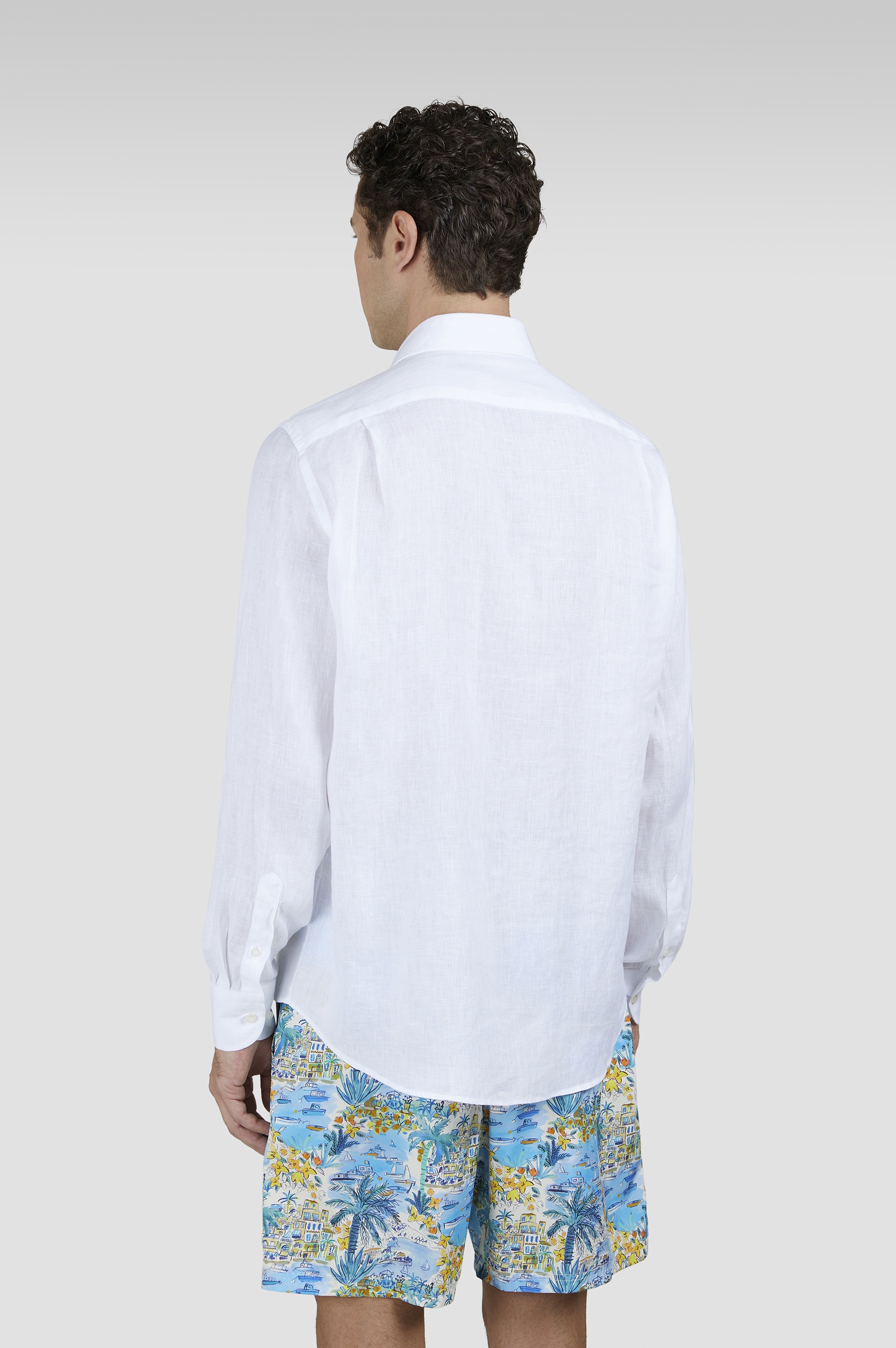 LINEN SHIRT WITH FRENCH COLLAR - 3