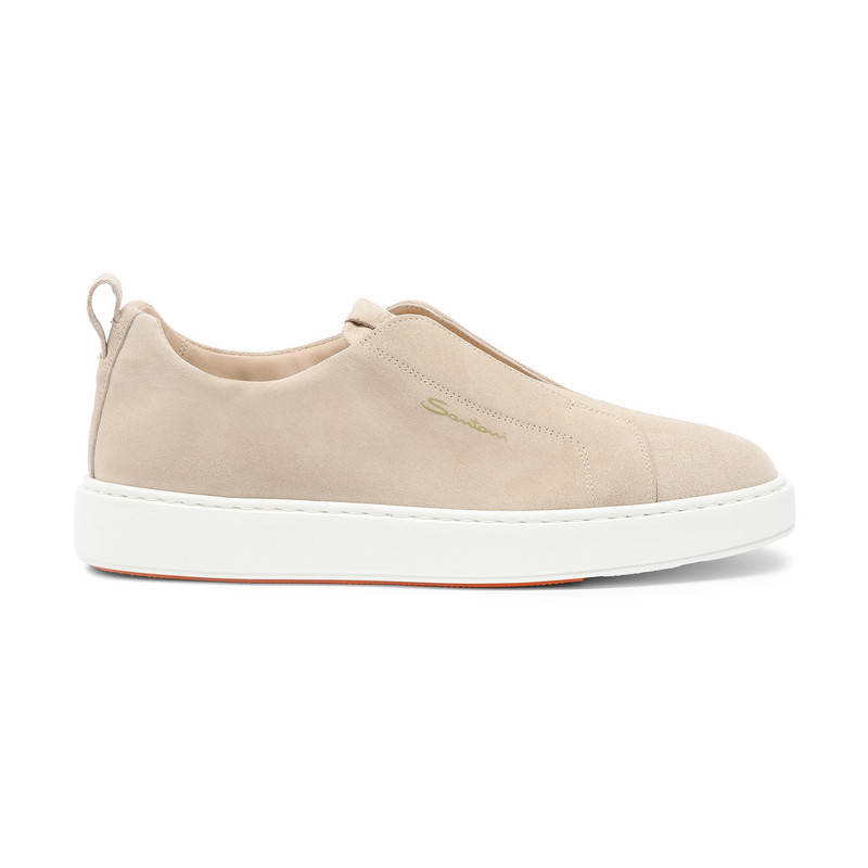 Men's pink suede slip-on sneaker 1