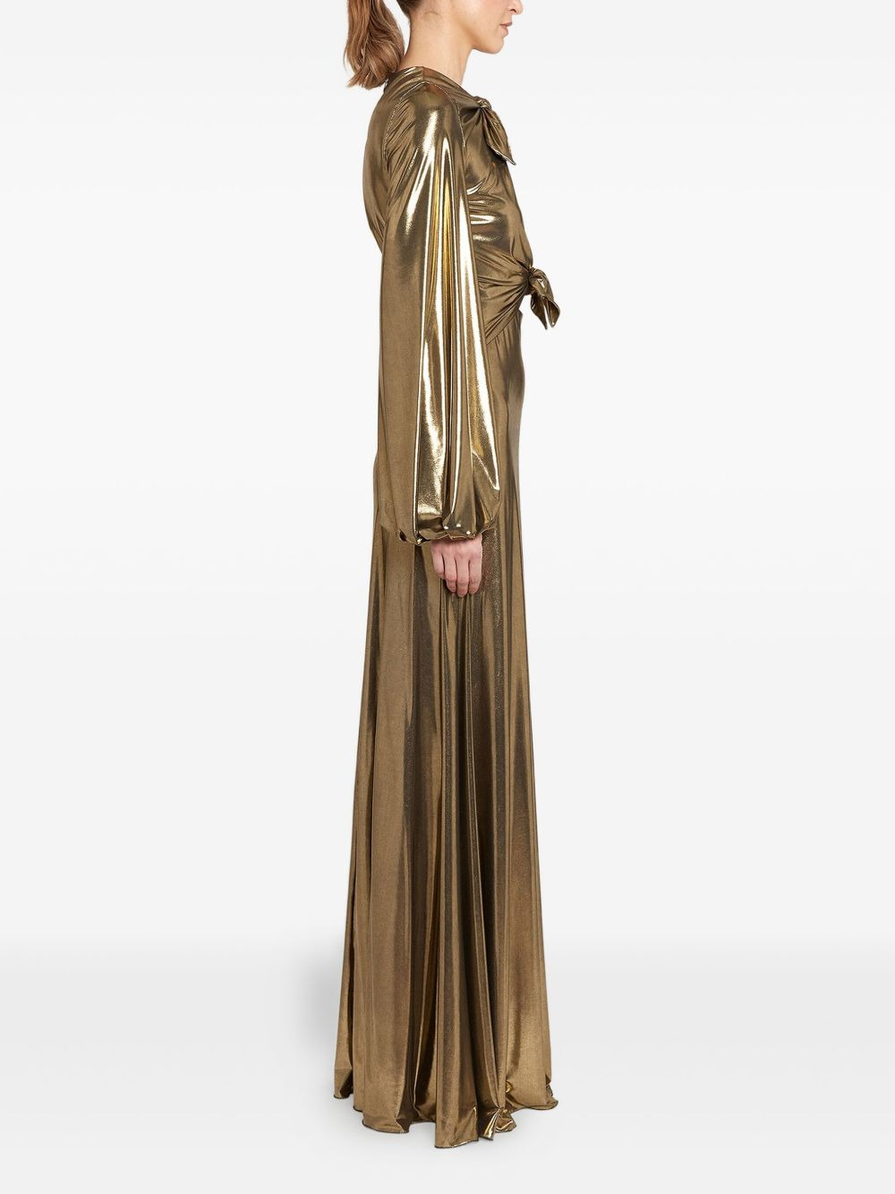 bow-detail maxi dress - 3