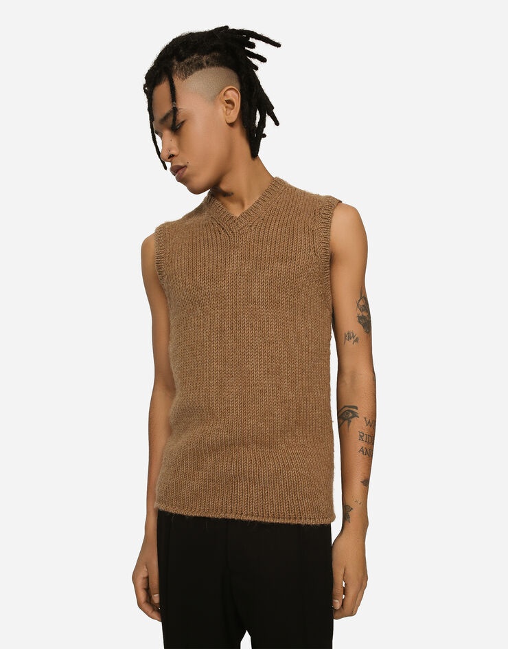 Wool and alpaca knit vest - 3