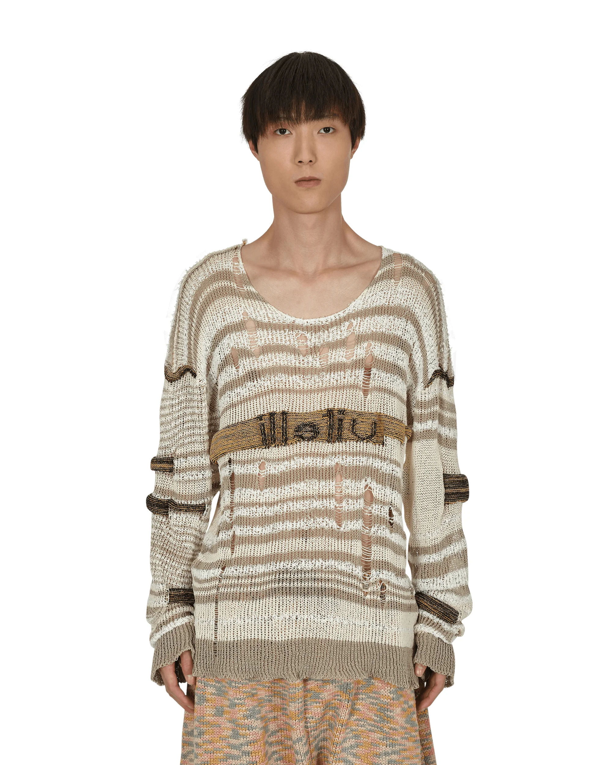 Chaga Reverse Logo Stitch Sweater Multicolor - 1