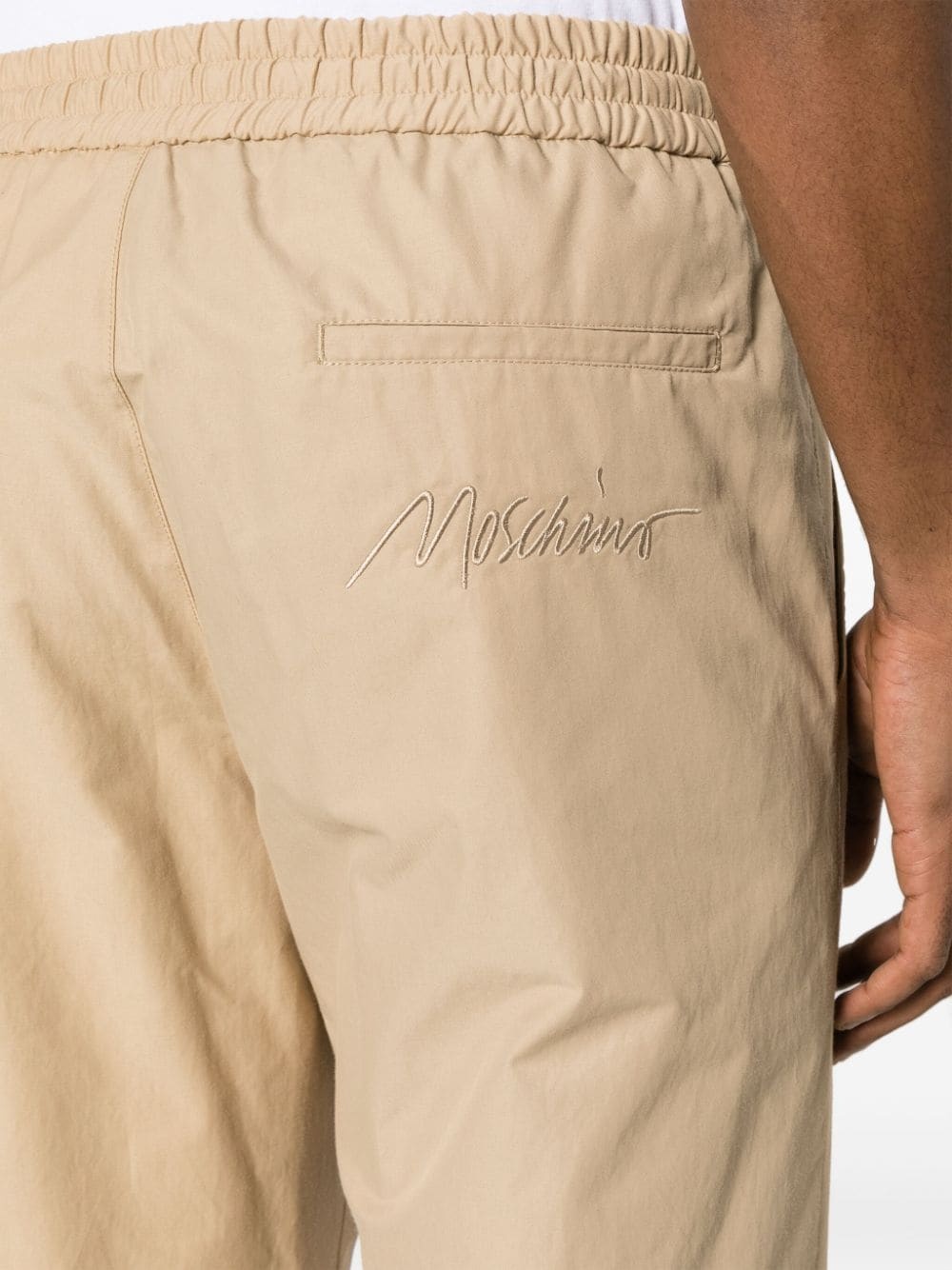 logo-embroidered straight-leg trousers - 5