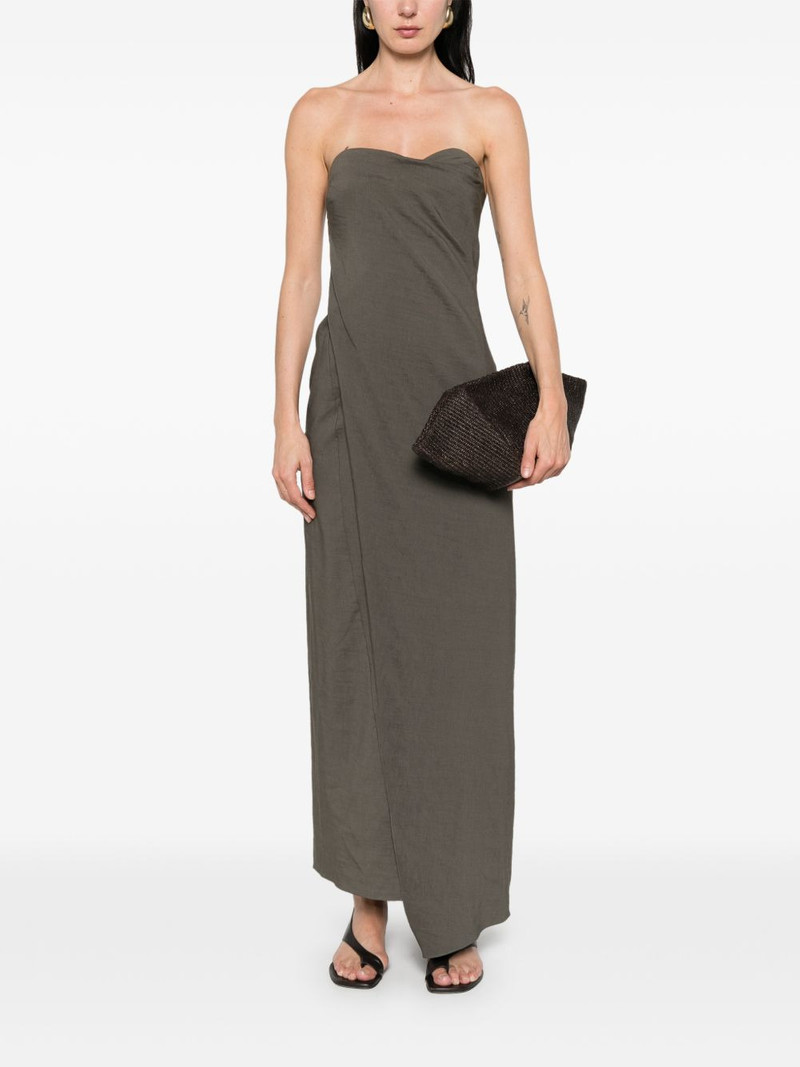 cortana strapless draped maxi dress outlook