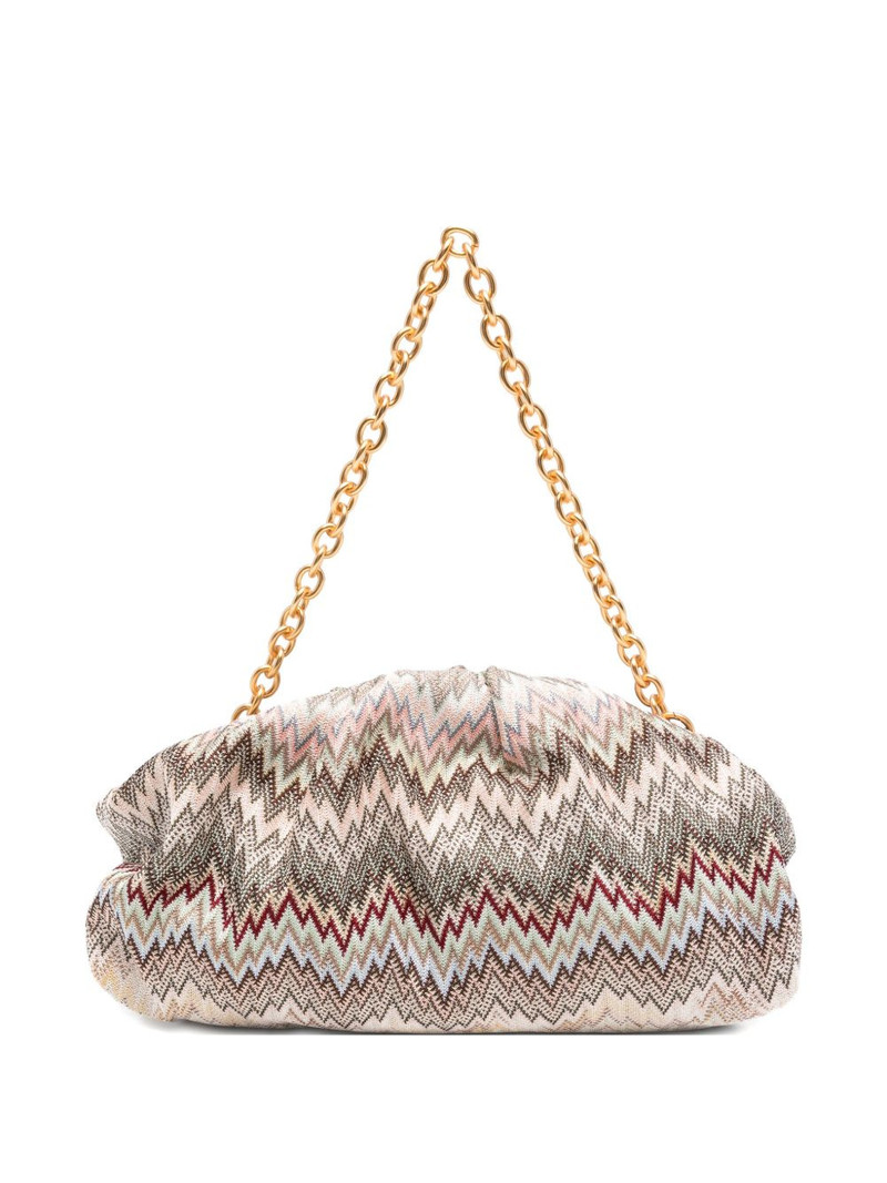 Raschel zig-zag pattern clutch bag 1