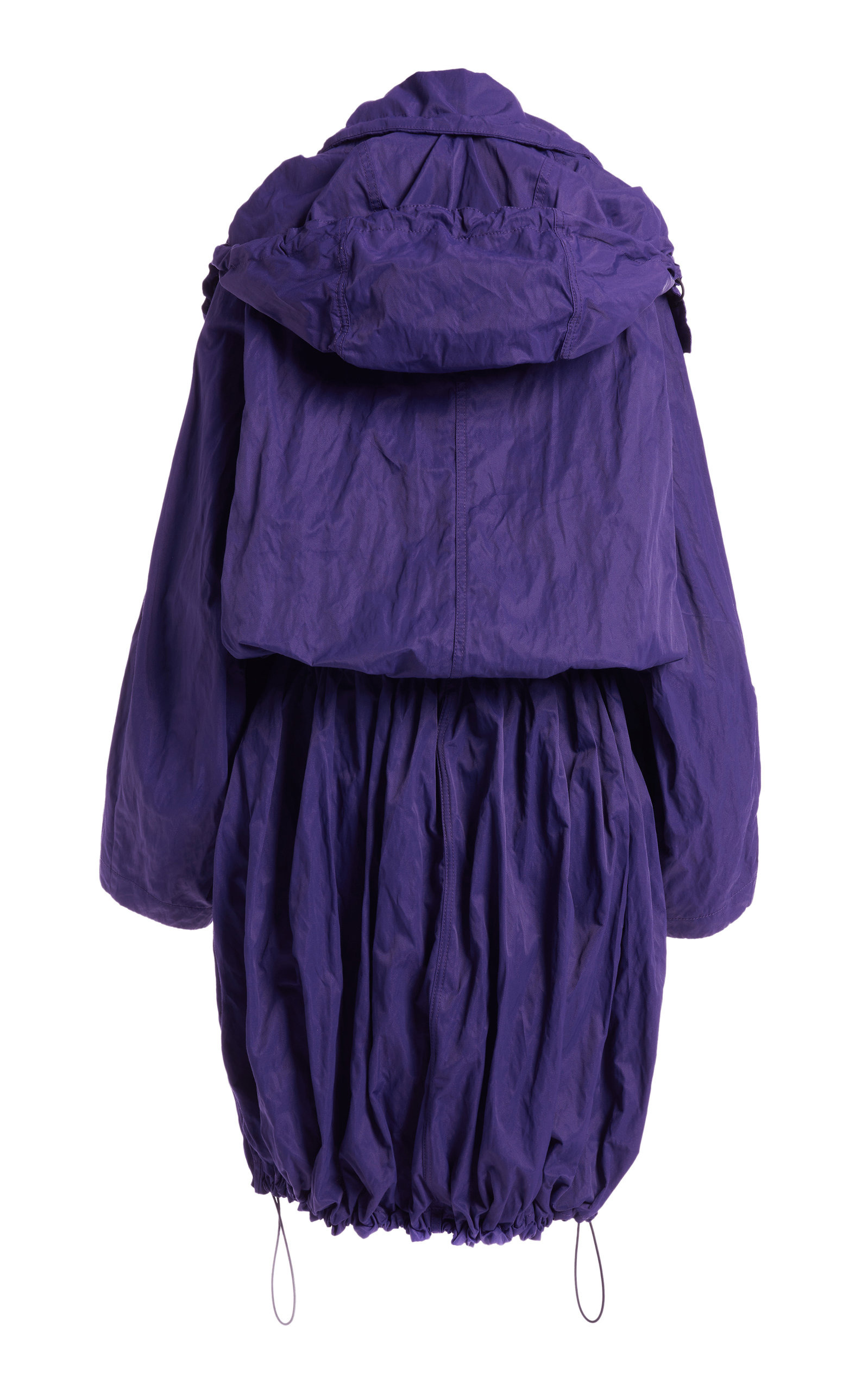 Resinated Metal Twill Parka purple - 6