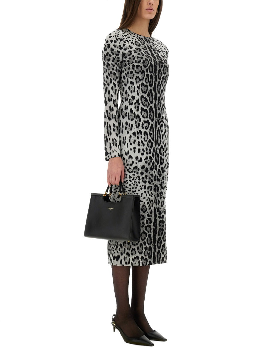 Dolce & Gabbana Women Charmeuse Sheath Longuette Dress - 2