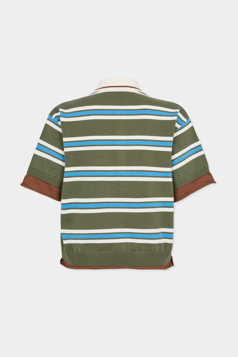DSQUARED2 STRIPED KNIT POLO outlook