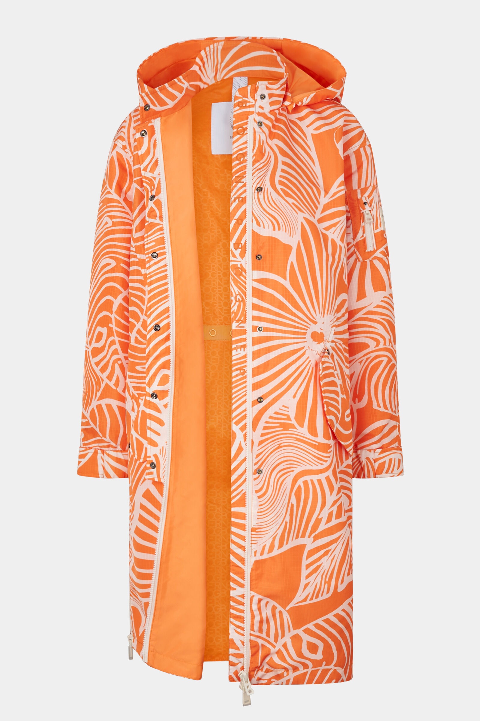 Zofia Parka in Orange/White - 8