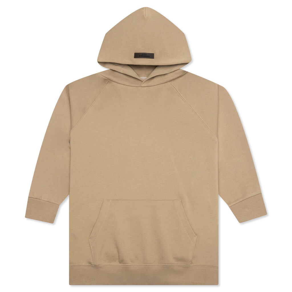 ESSENTIALS WOMEN'S 3/4 SLEEVE HOODIE - OAK - 1