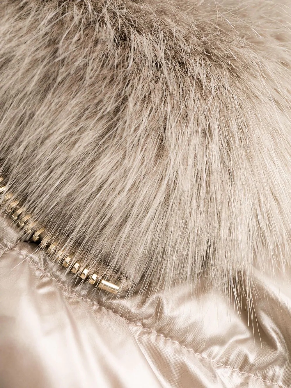 faux-fur collar down-feather coat - 6