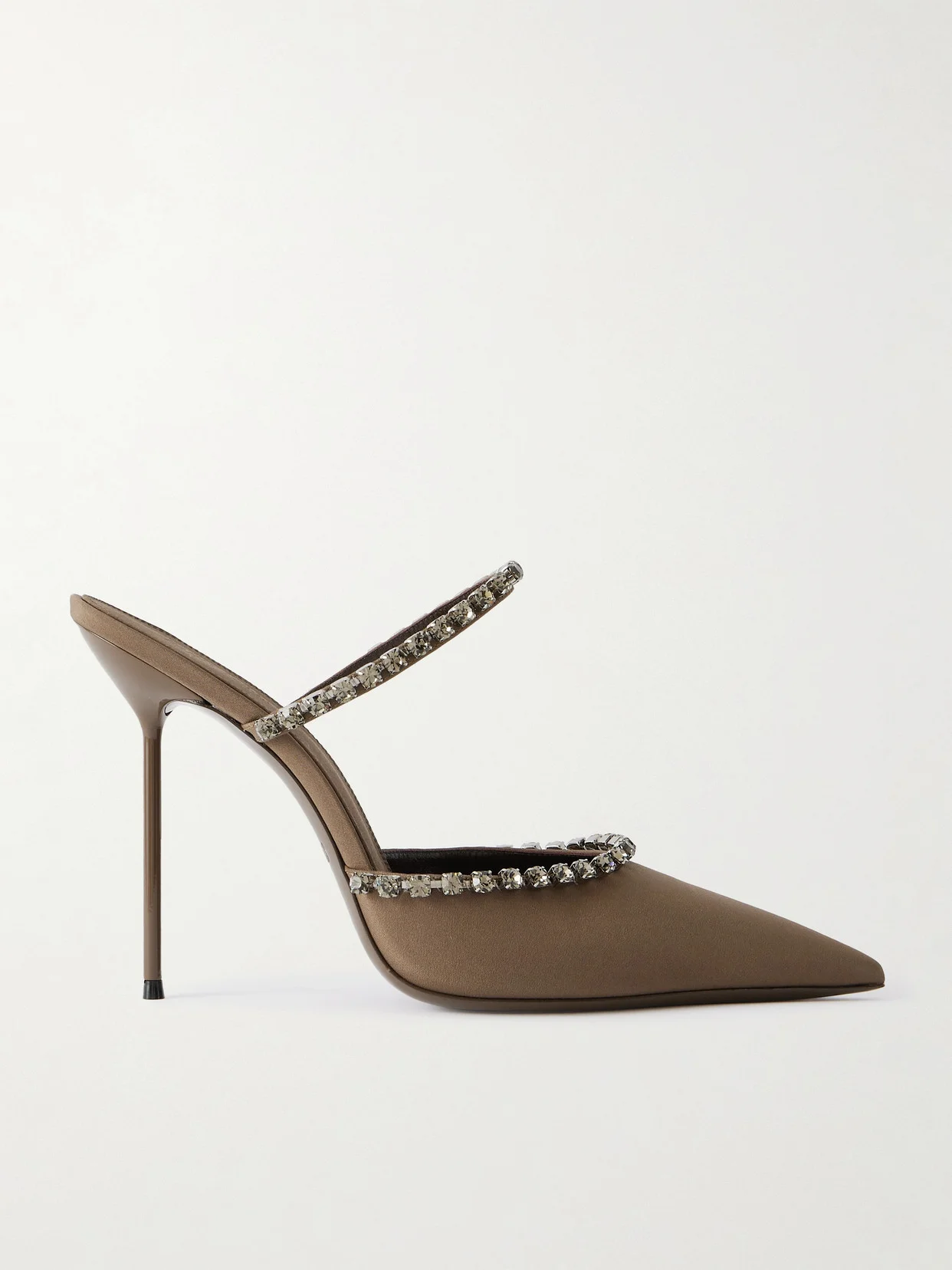 Lidia Crystal-embellished Crepe Pumps - 1