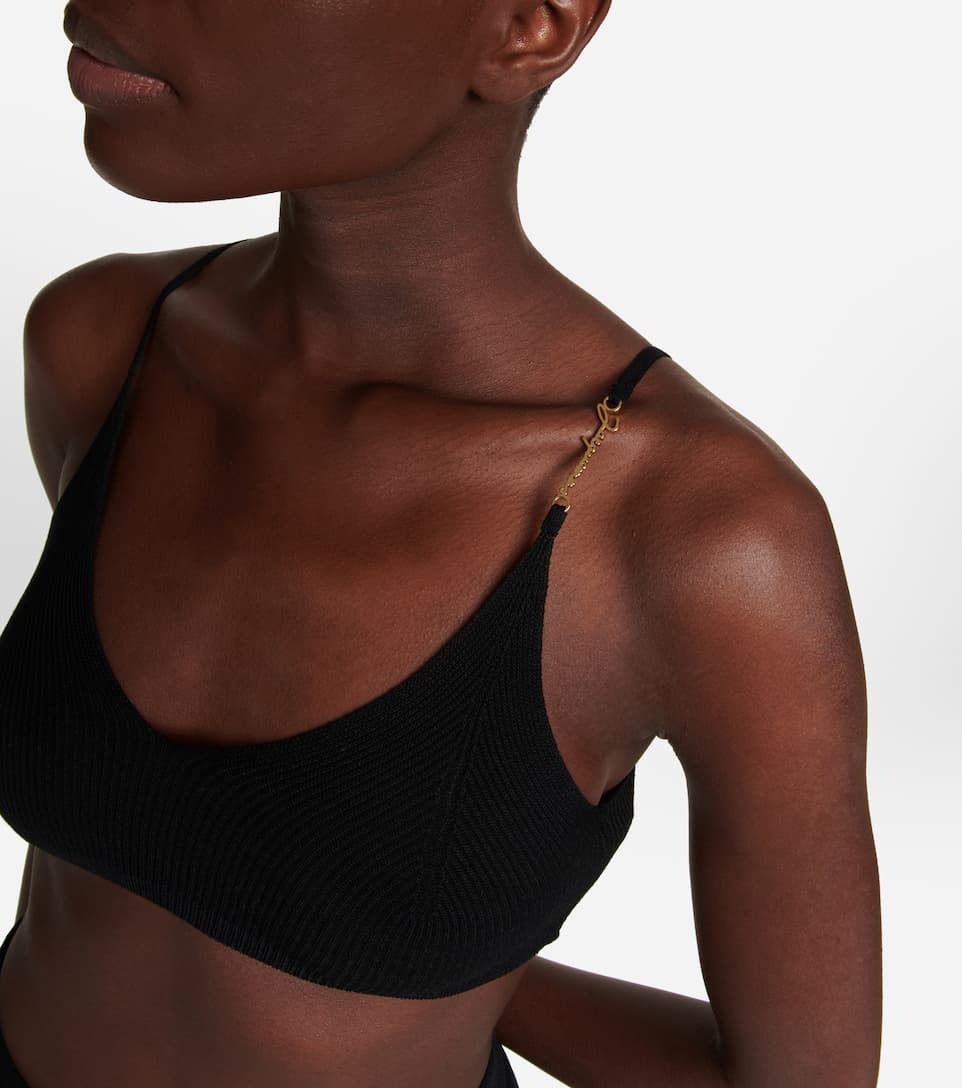 Le Bandeau Pralu ribbed-knit crop top - 4
