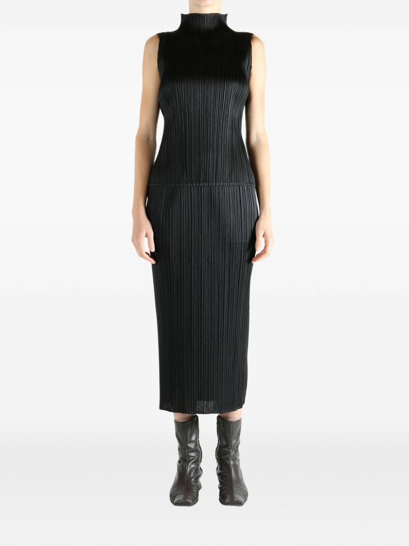 Pleats Please Issey Miyake pleated high-neck top outlook