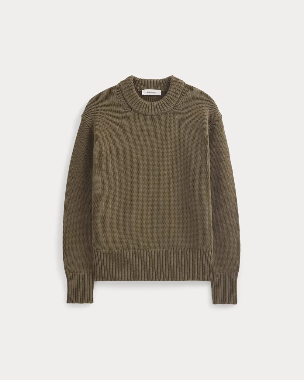 OVERSIZED COCOON CREW IN ELEVATED COTTON - 1