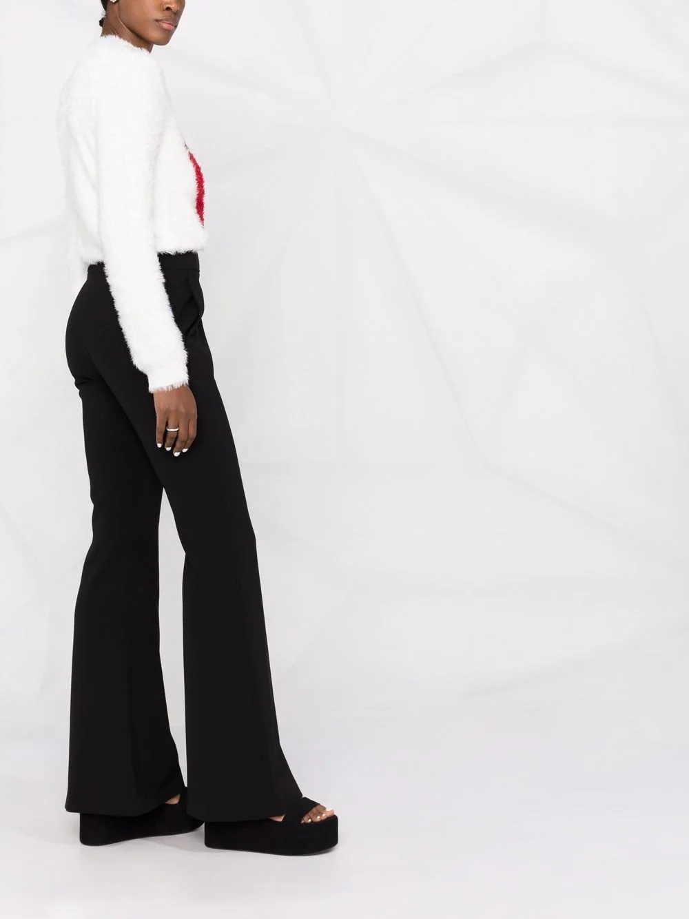 high waist flared trousers - 4