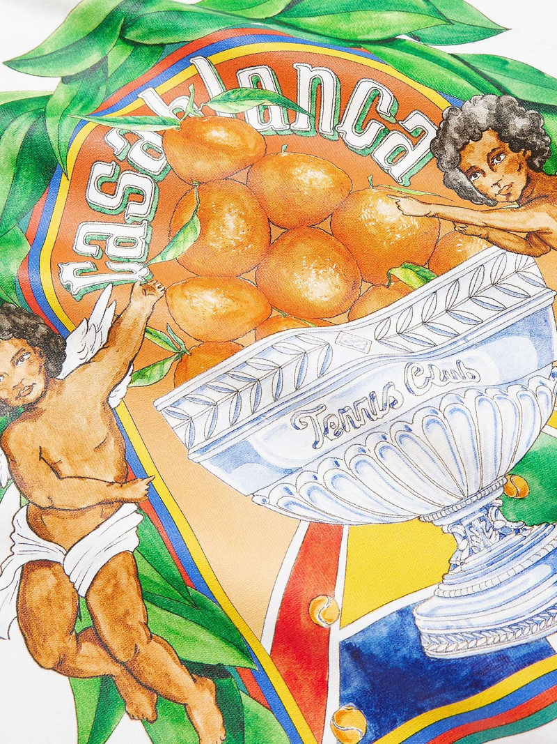 CASABLANCA Triomphe D'Orange Logo-Print Organic Cotton-Jersey T-Shirt outlook