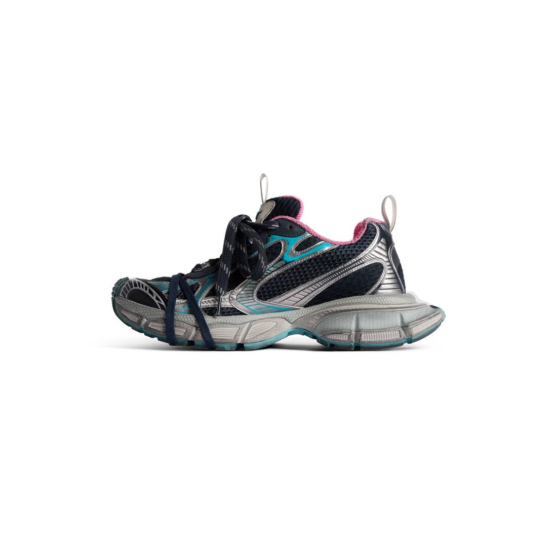 【BALENCIAGA】3XL Sneakers Grey Mix Blue Pink BALENCIAGA Women's 3xl Sneaker in Grey/blue/pink | REVERSIBLE