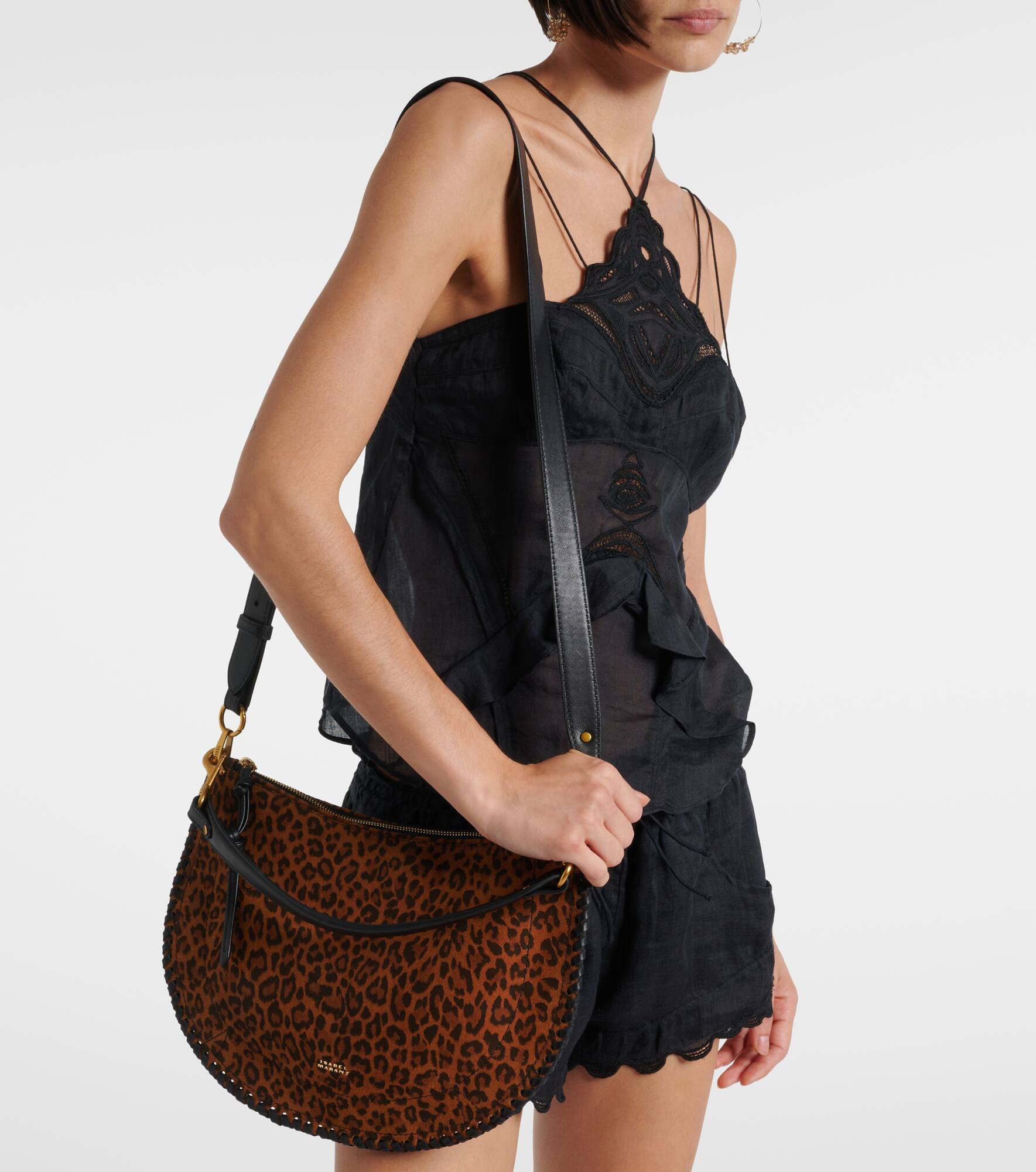 Oskan Small suede shoulder bag - 6