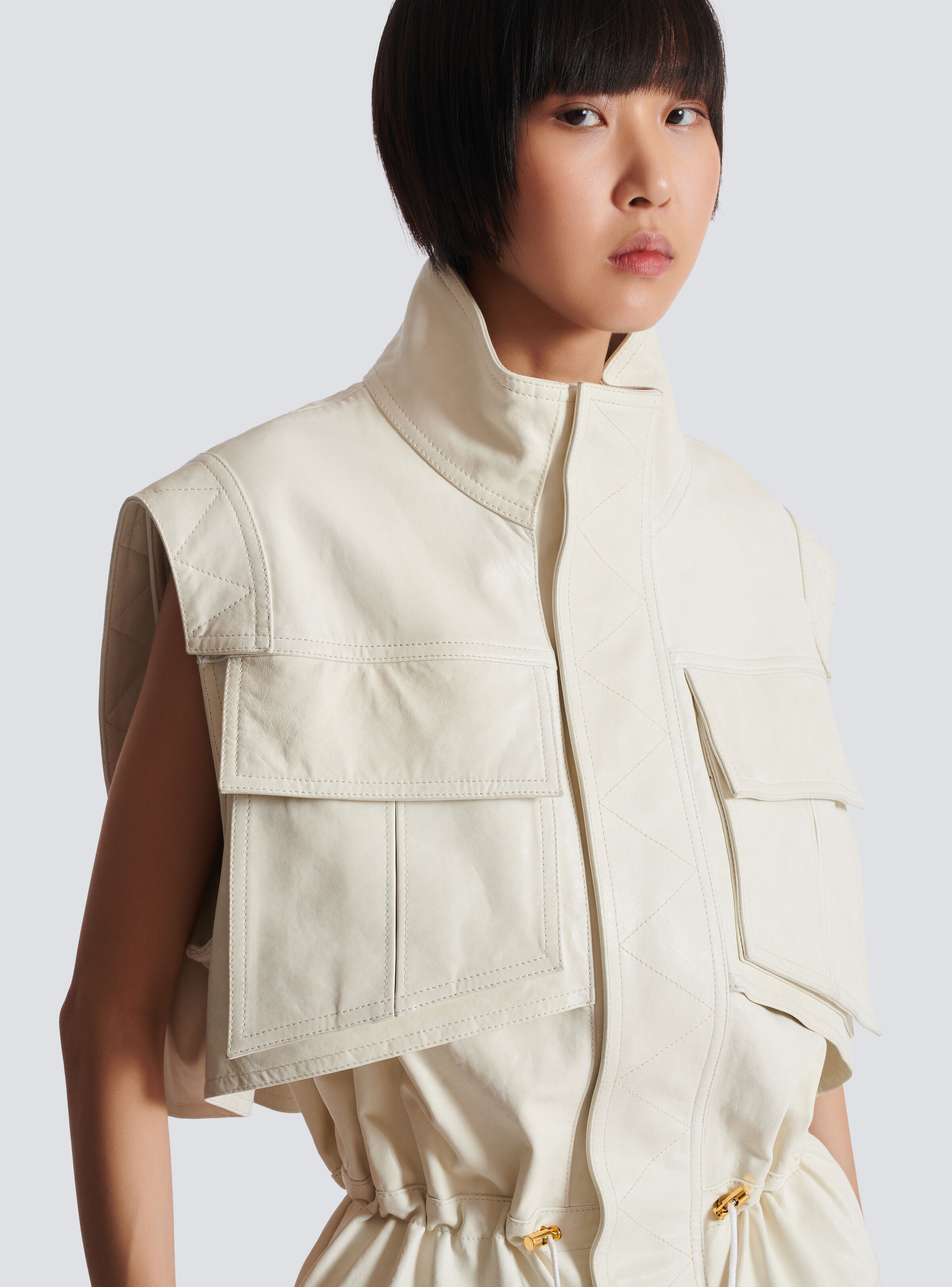 Sleeveless lambskin jumpsuit - 7