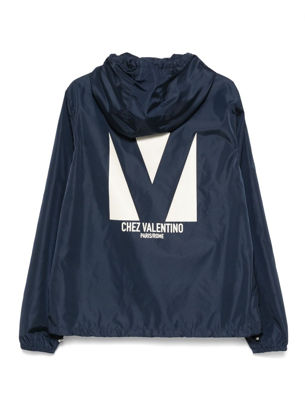 Chez Valentino-print hooded windbreaker - 2