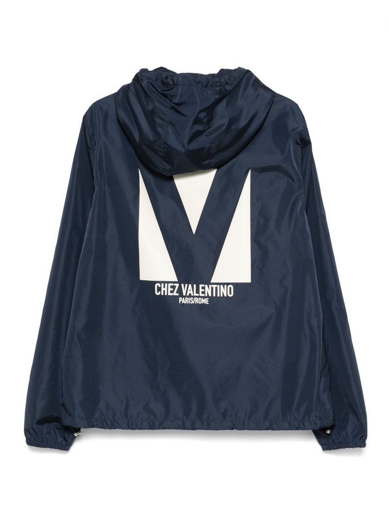 Valentino Chez Valentino-print hooded windbreaker outlook