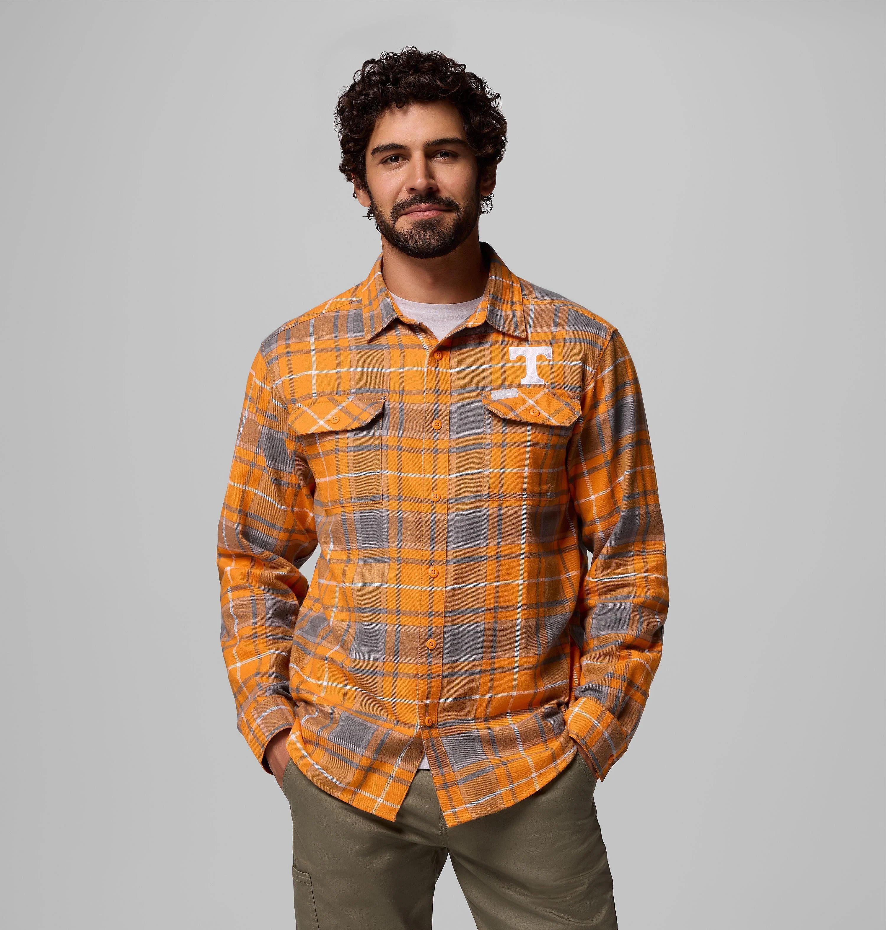 Men's Collegiate Flare Gun Flannel Long Sleeve Shirt - Tennessee - 1