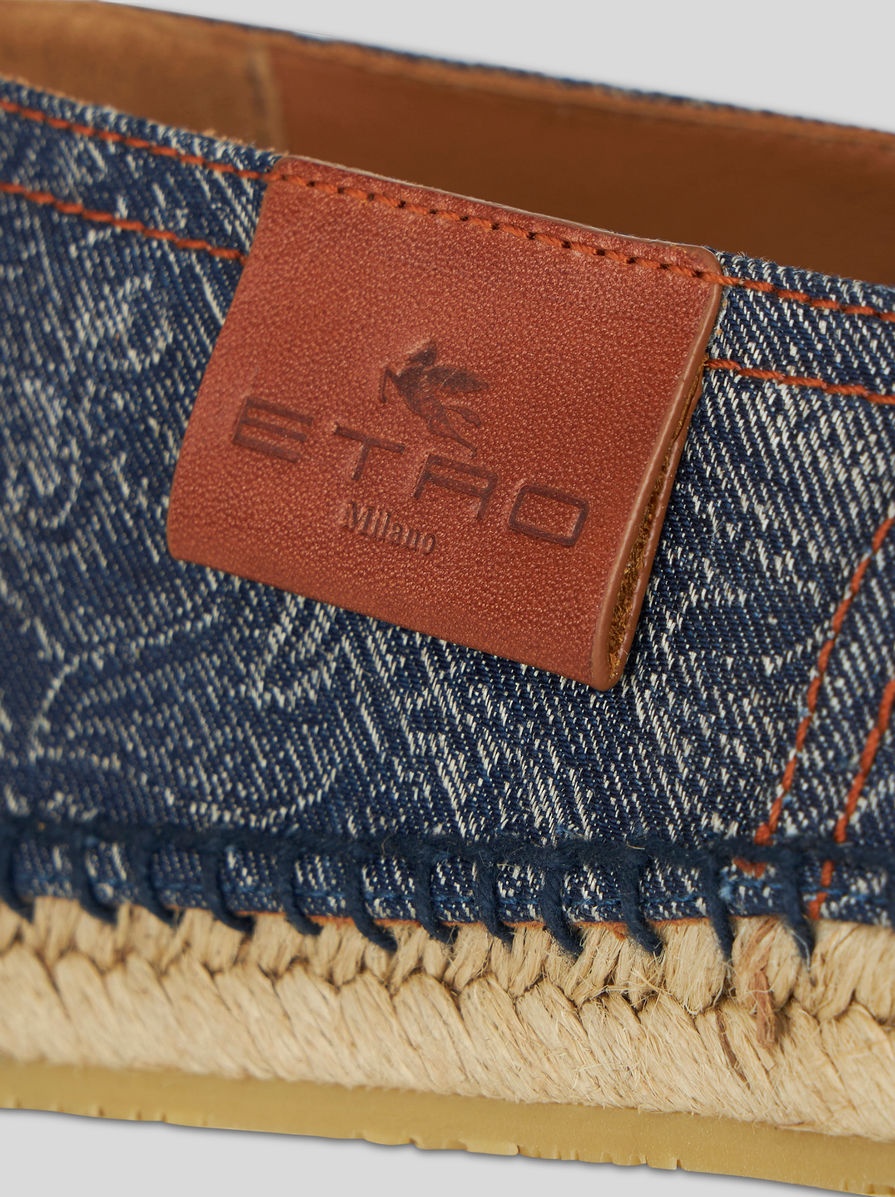 COTTON AND LINEN PAISLEY ESPADRILLES - 4