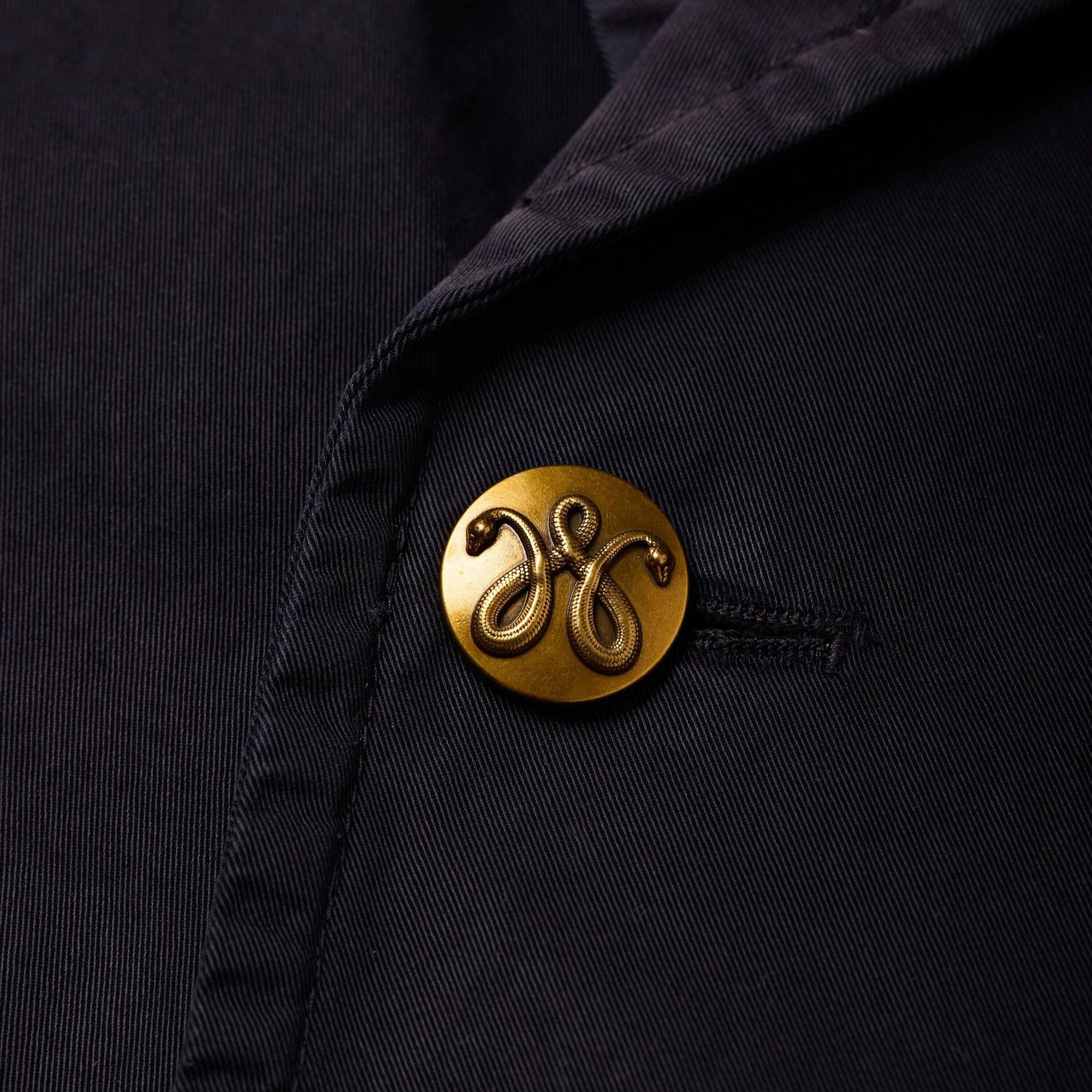 Willy Chavarria Washed Box Cutter Jacket 'Navy' - 3