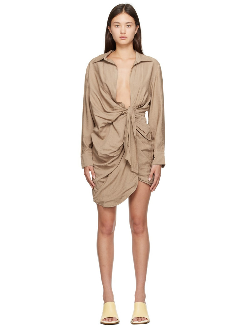 Beige Le Chouchou 'La Robe Bahia' Minidress 1