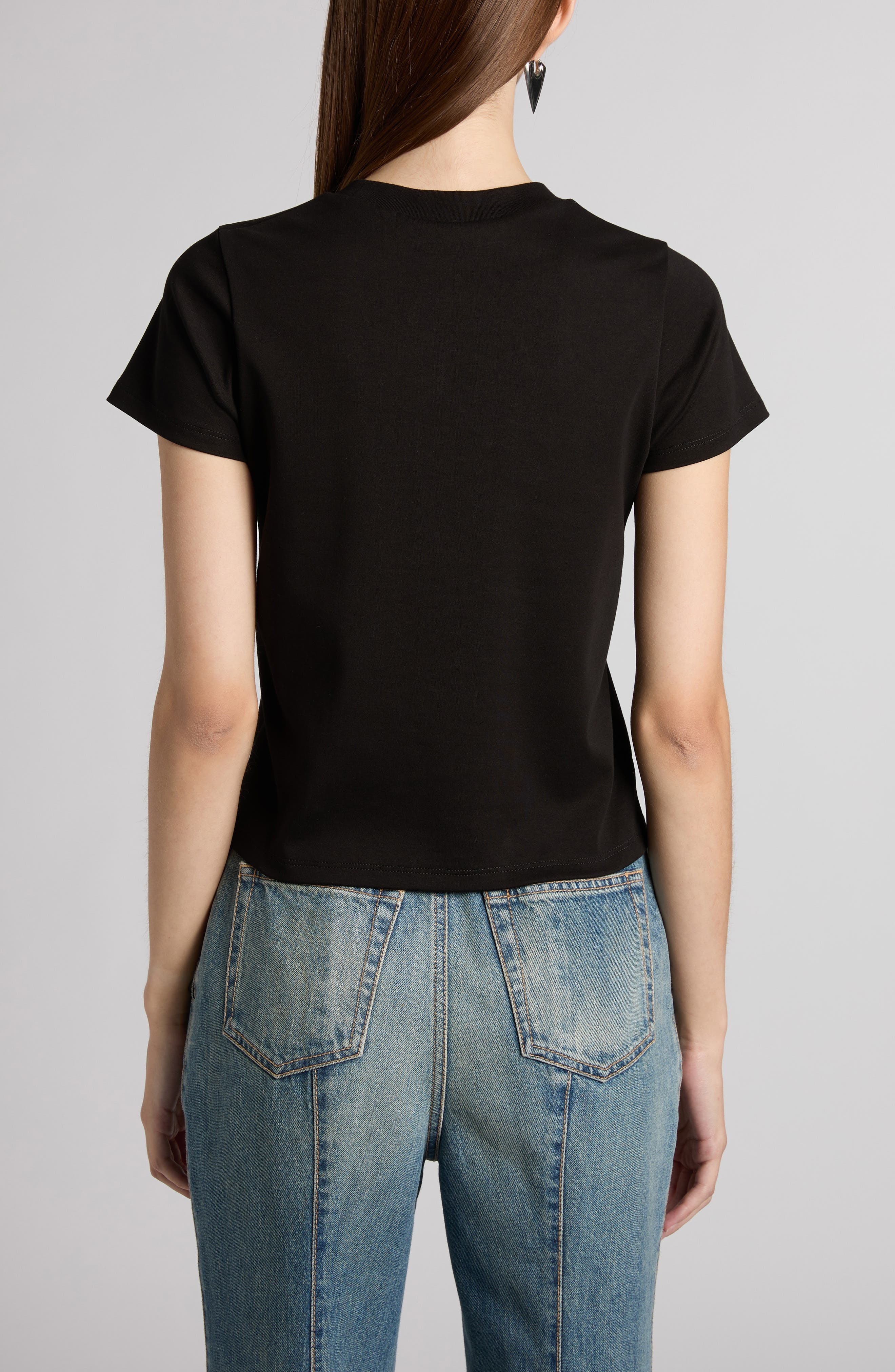 McQueen Embroidered Skull T-Shirt in Black at Nordstrom - 2