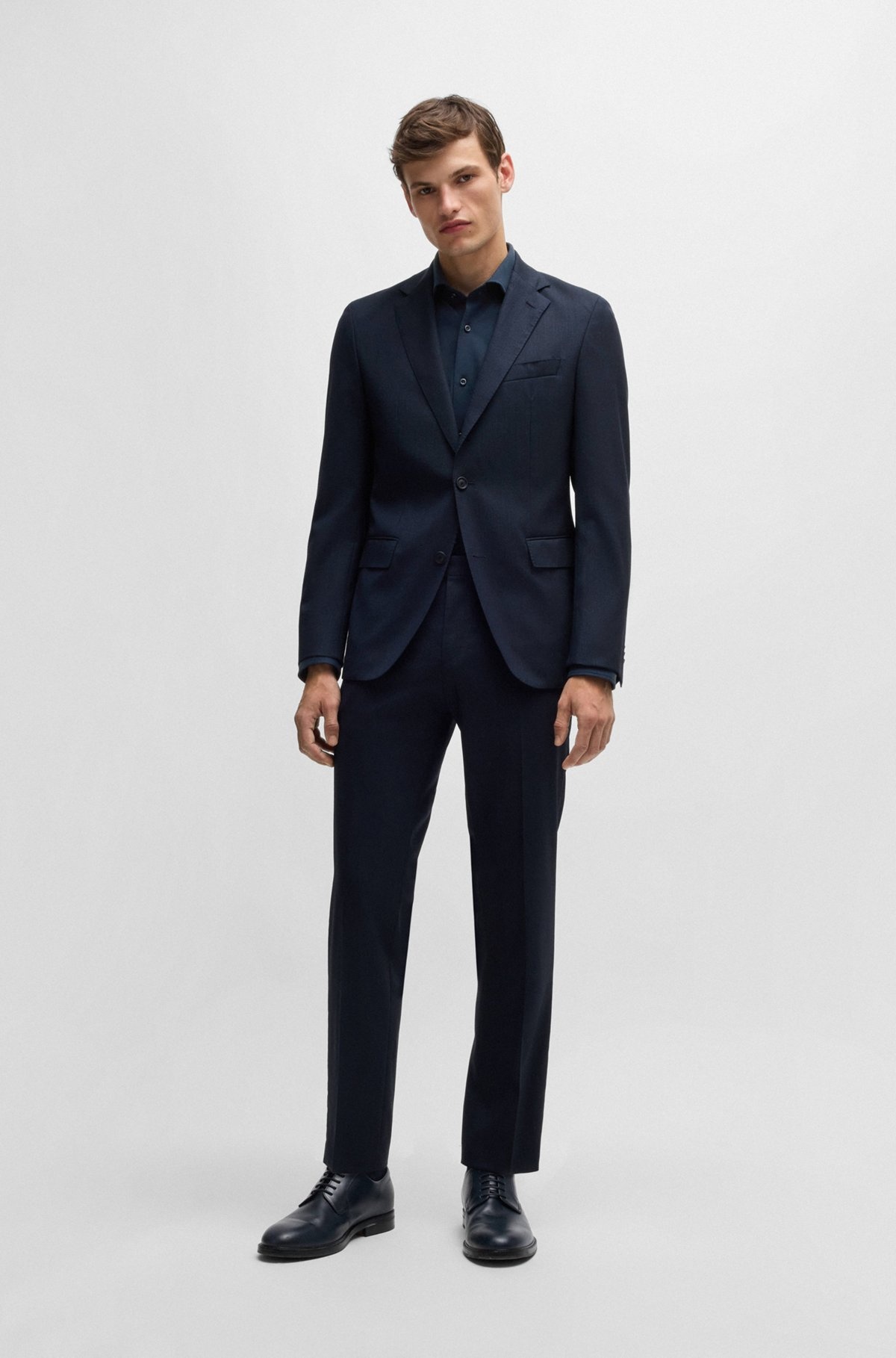 SLIM-FIT SHIRT IN COTTON-PIQUÉ JERSEY - 4