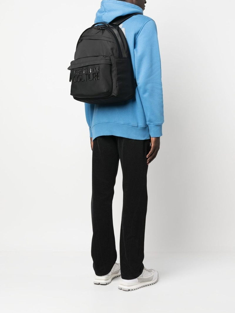 VERSACE JEANS COUTURE logo-lettering backpack outlook
