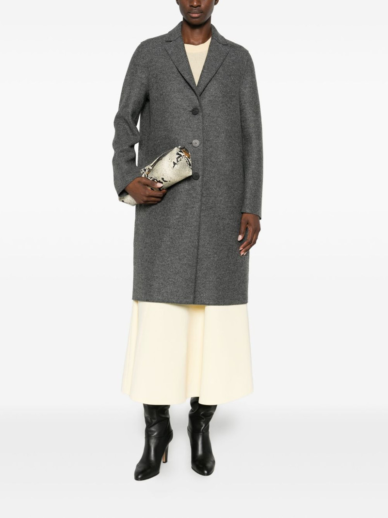 Harris Wharf London buttoned single-breasted coat outlook