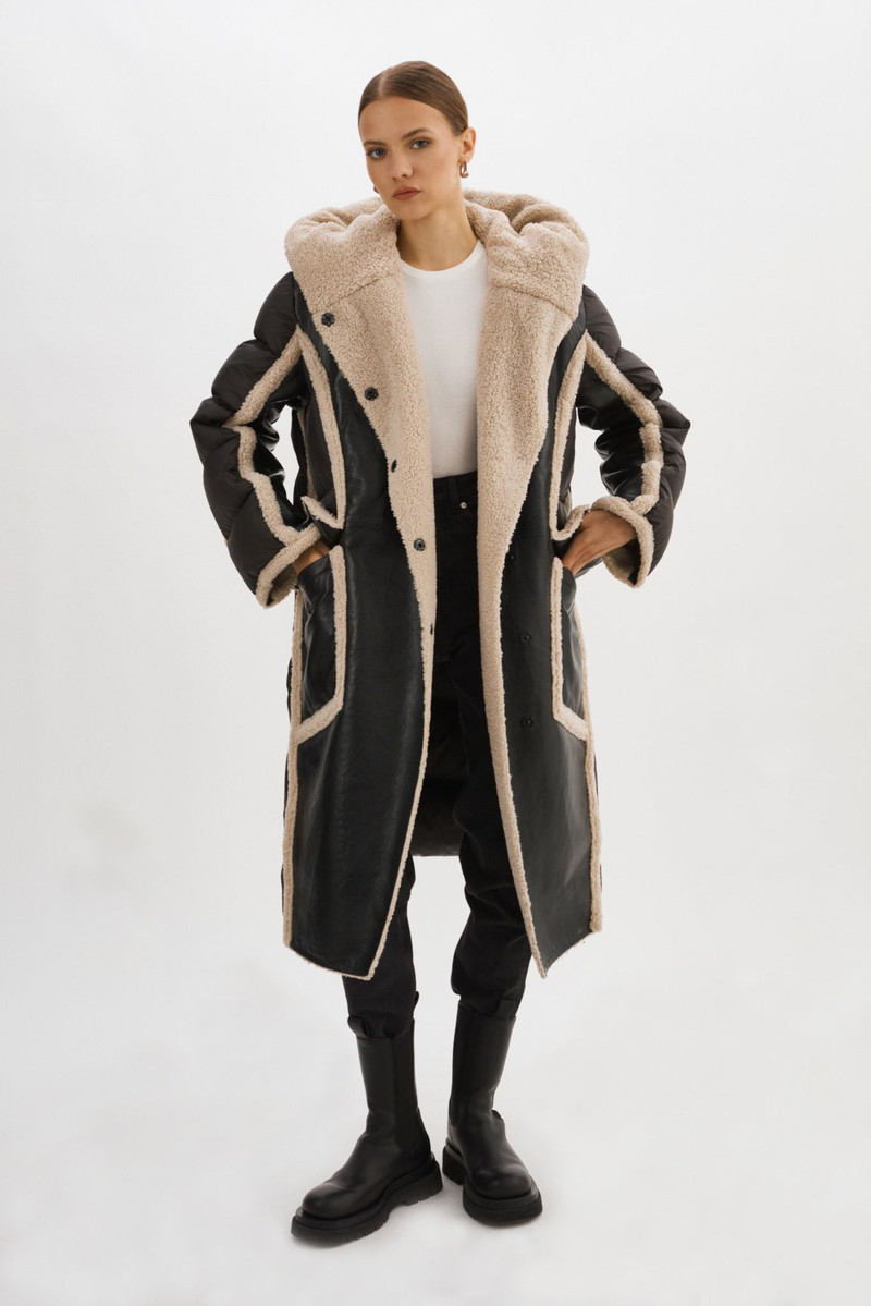 REXANA | Mixed Media Puffer Coat 8