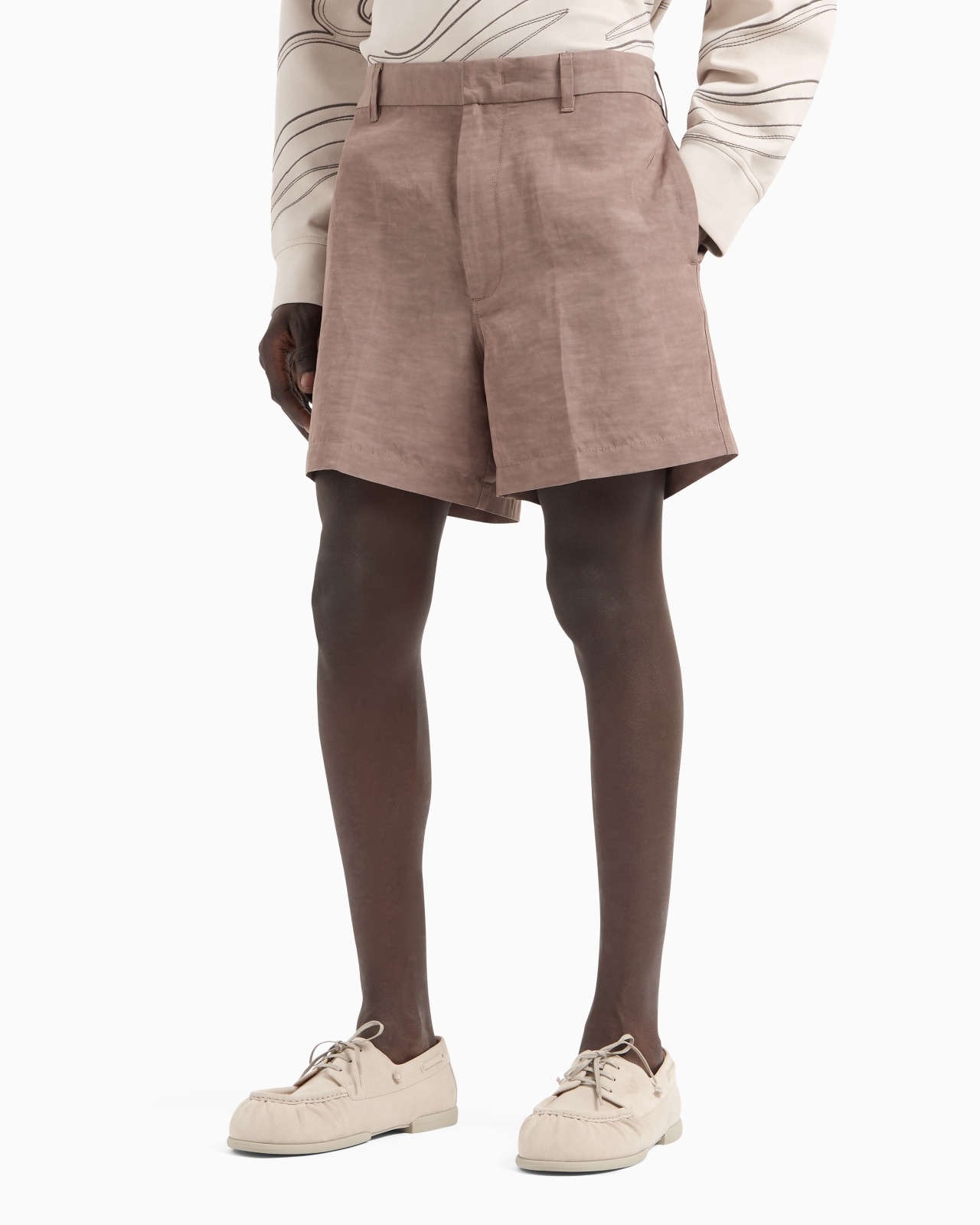 LINEN-BLEND SHORTS - 4