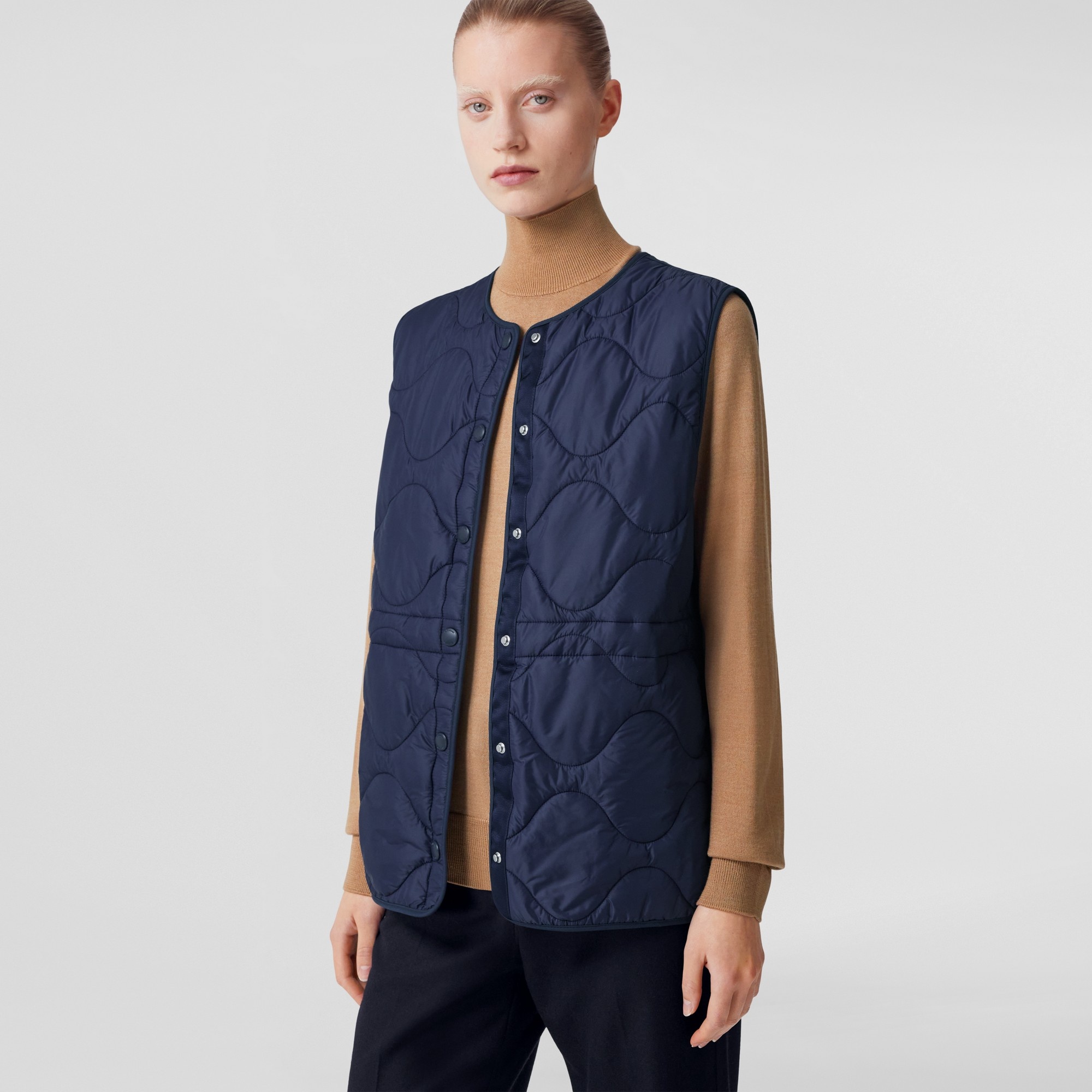 Nylon Hooded Puffer Jacket with Detachable Warmer - 7
