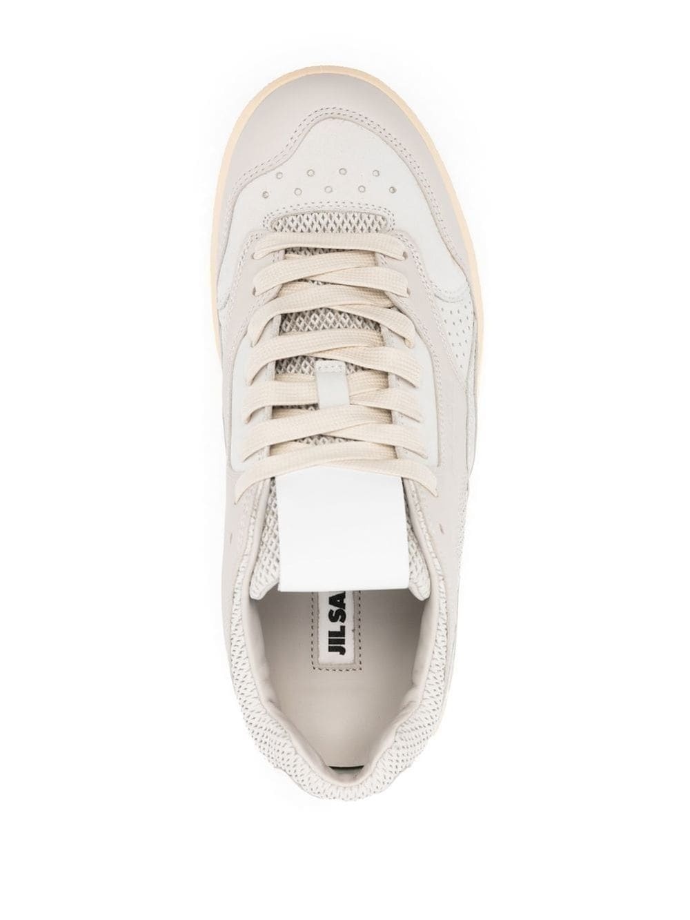 panelled low-top sneakers - 4