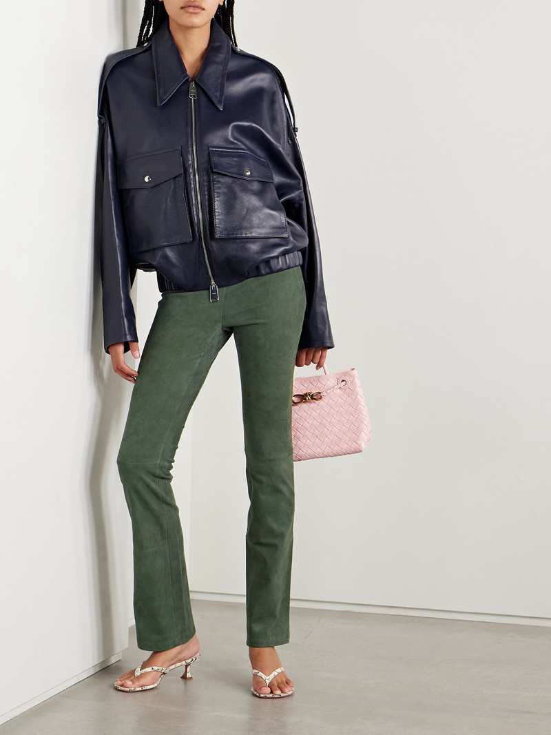 STOULS Jp Paneled Suede Flared Pants outlook