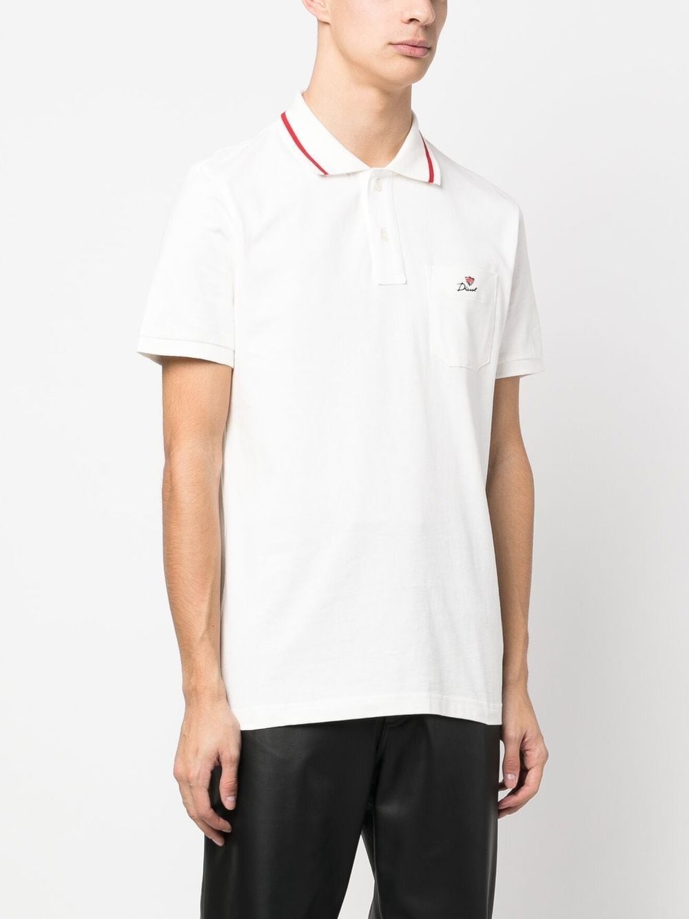 embroidered-logo polo shirt - 4