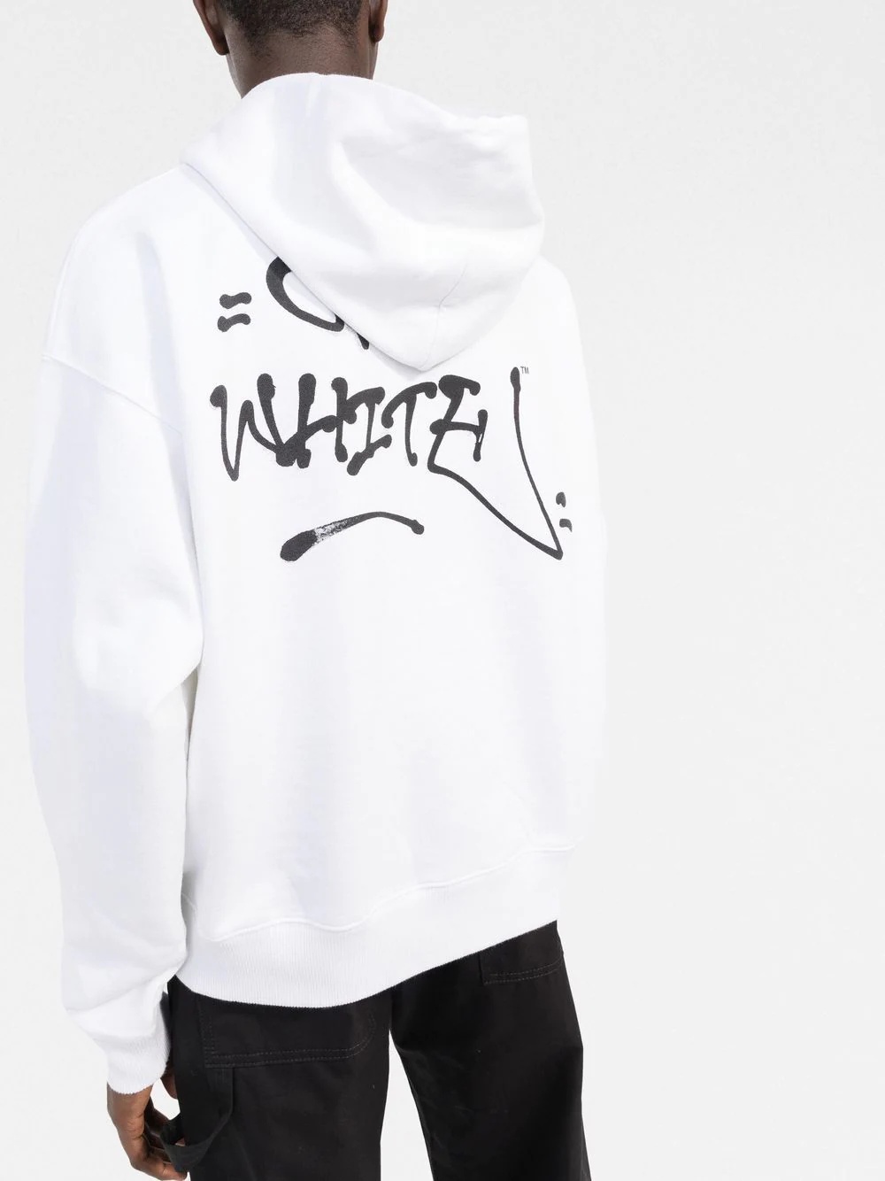 logo-print drawstring hoodie - 3