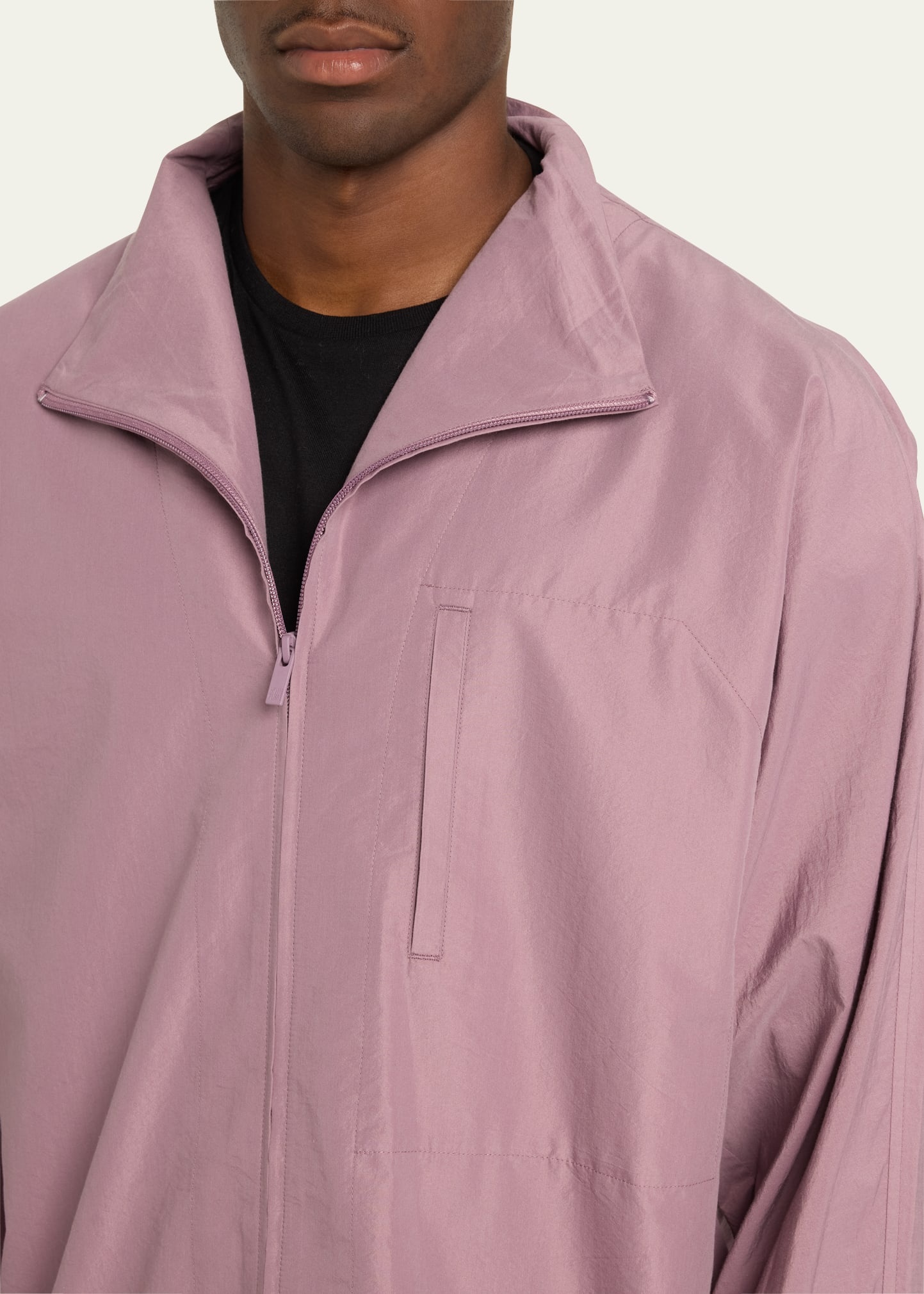 Men's Mock-Neck Zip Overshirt - 5