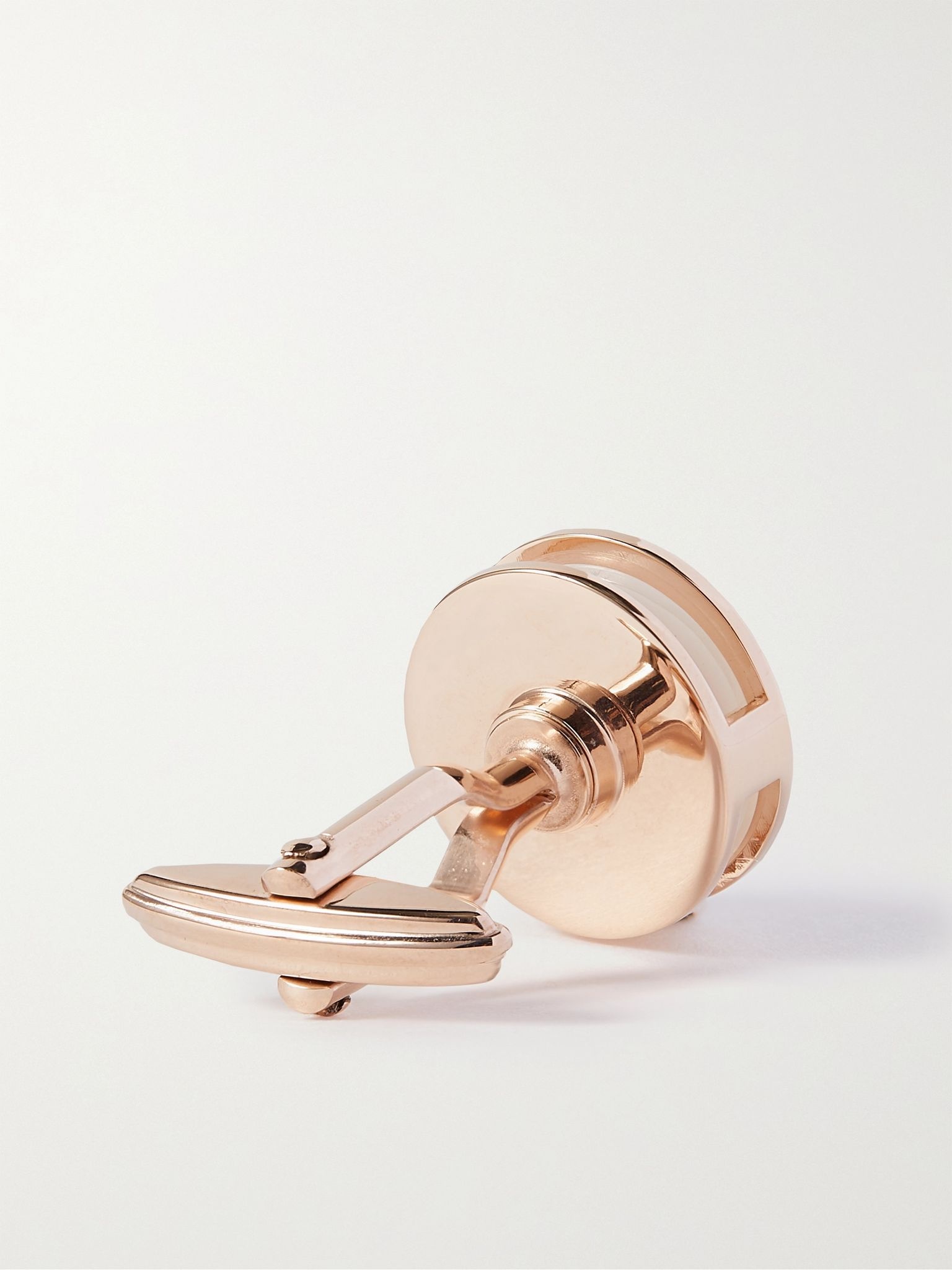 Convertible Rose Gold-Plated, Mother-of-Pearl and Onyx Cufflinks - 3