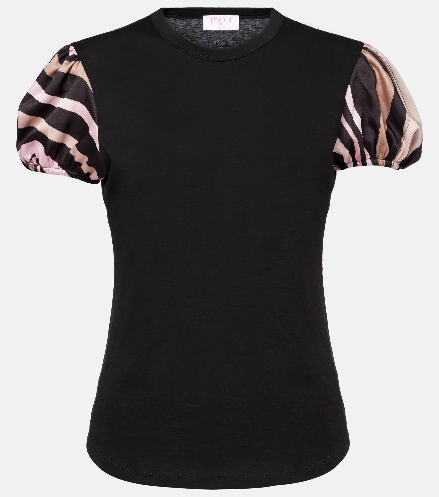 Iride satin-trimmed cotton top - 1