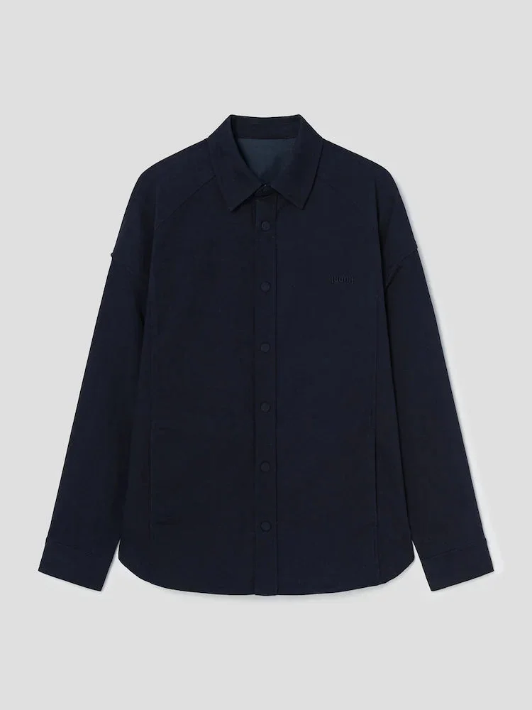 Twill Cotton Back Slit Shirt - 1