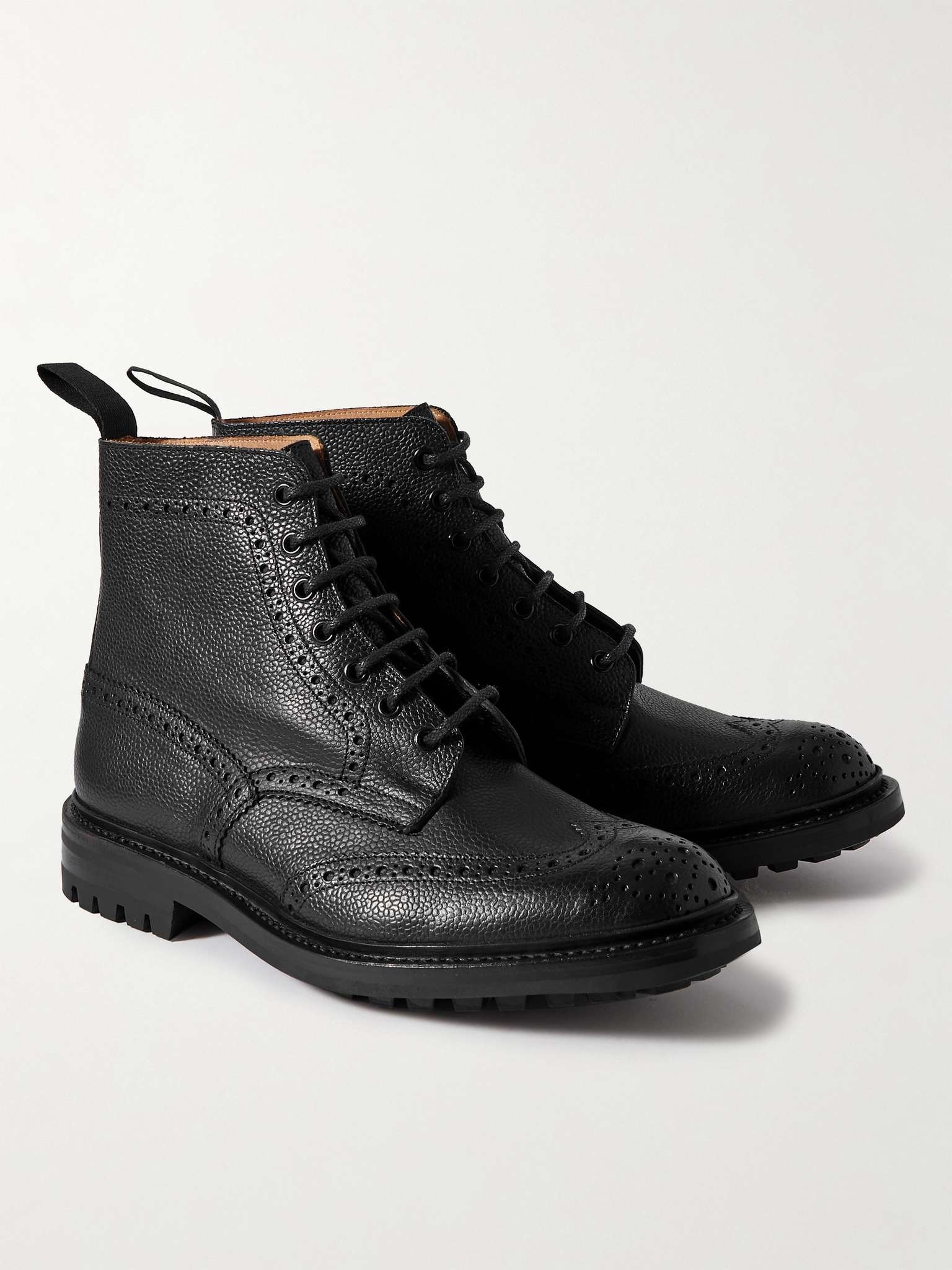 Stow Leather Brogue Boots - 3
