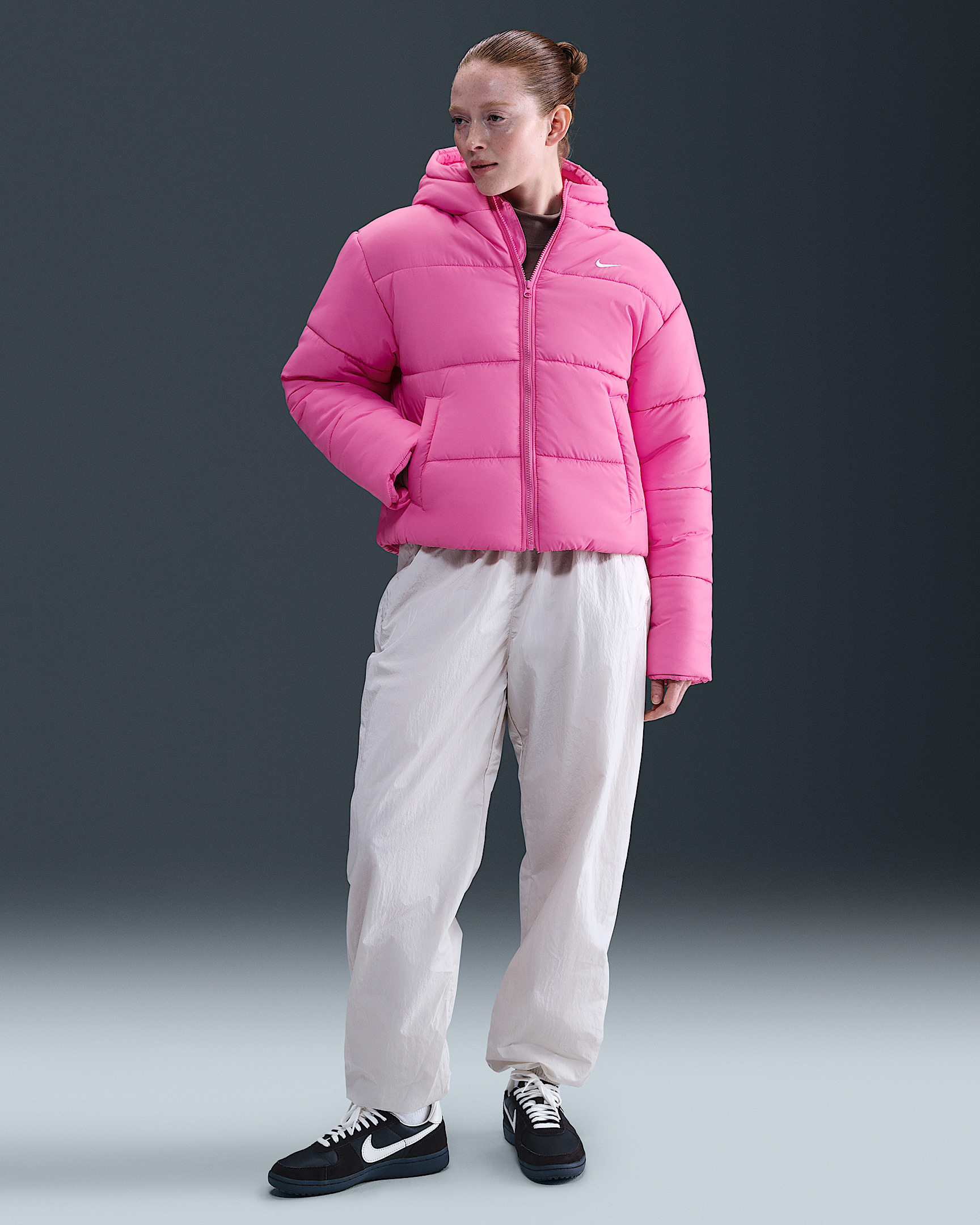 Nike Sportswear Classic Puffer Women's Therma-FIT Loose Hooded Jacket - 4