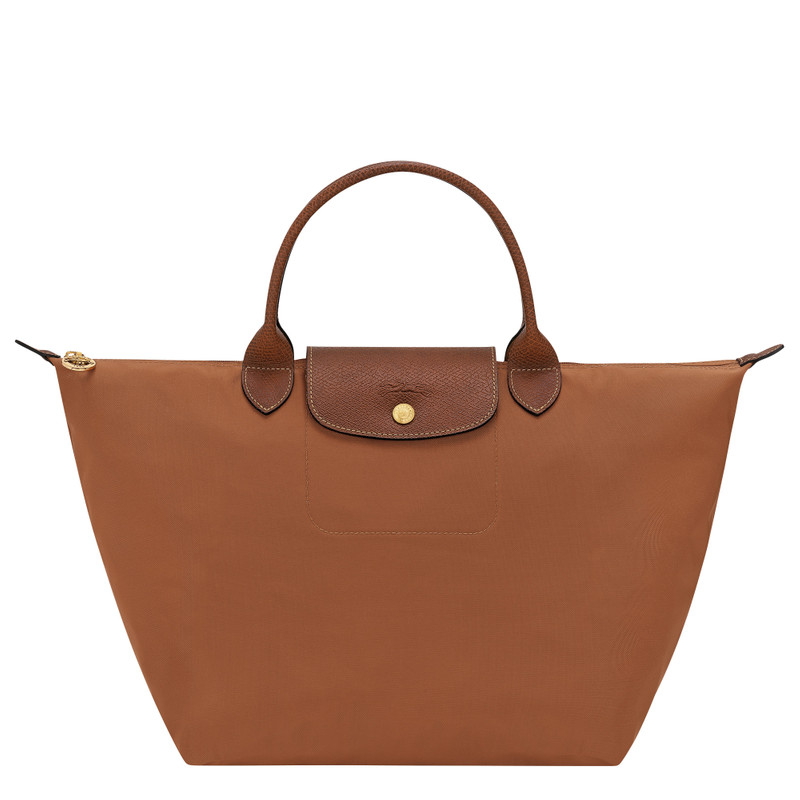 Le Pliage Original M Handbag Cognac - Recycled canvas 1